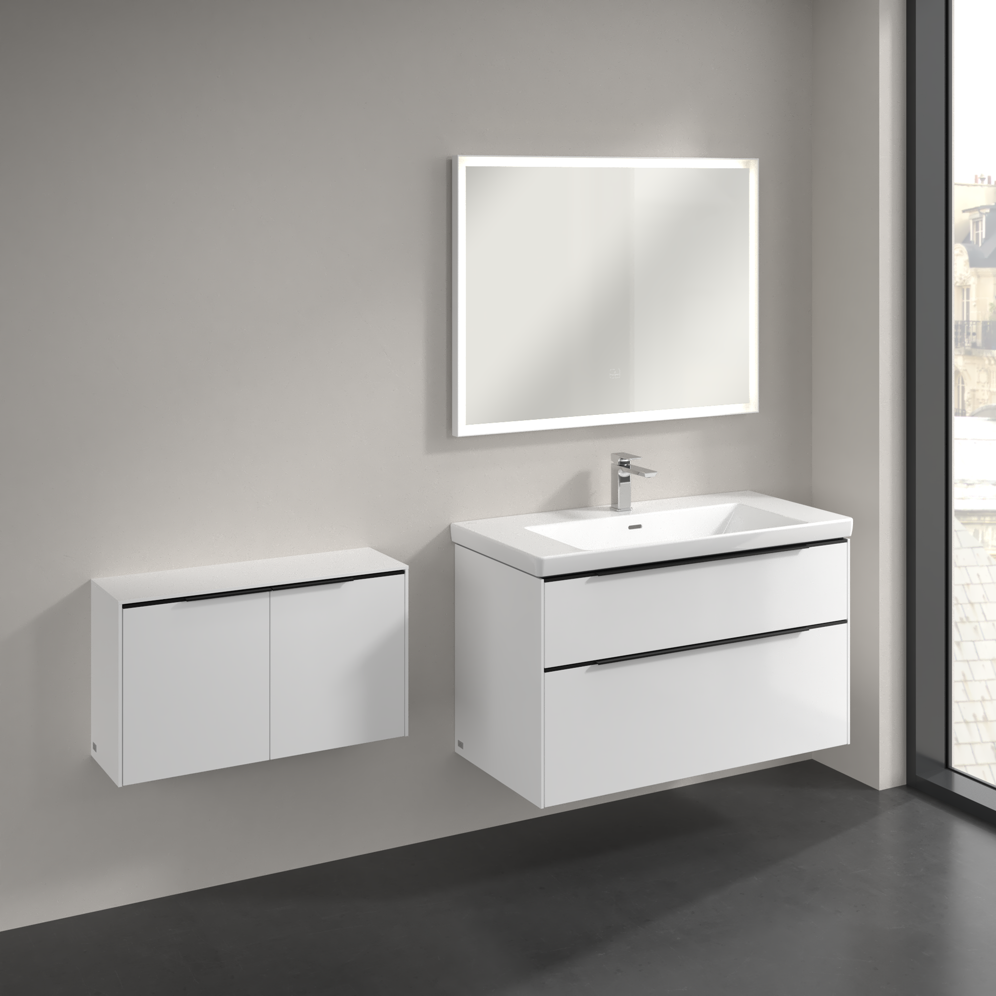 Subway 3.0 Sideboard, 2 doors, 728x423x240mm, Body: Brilliant White, Front: Brilliant White