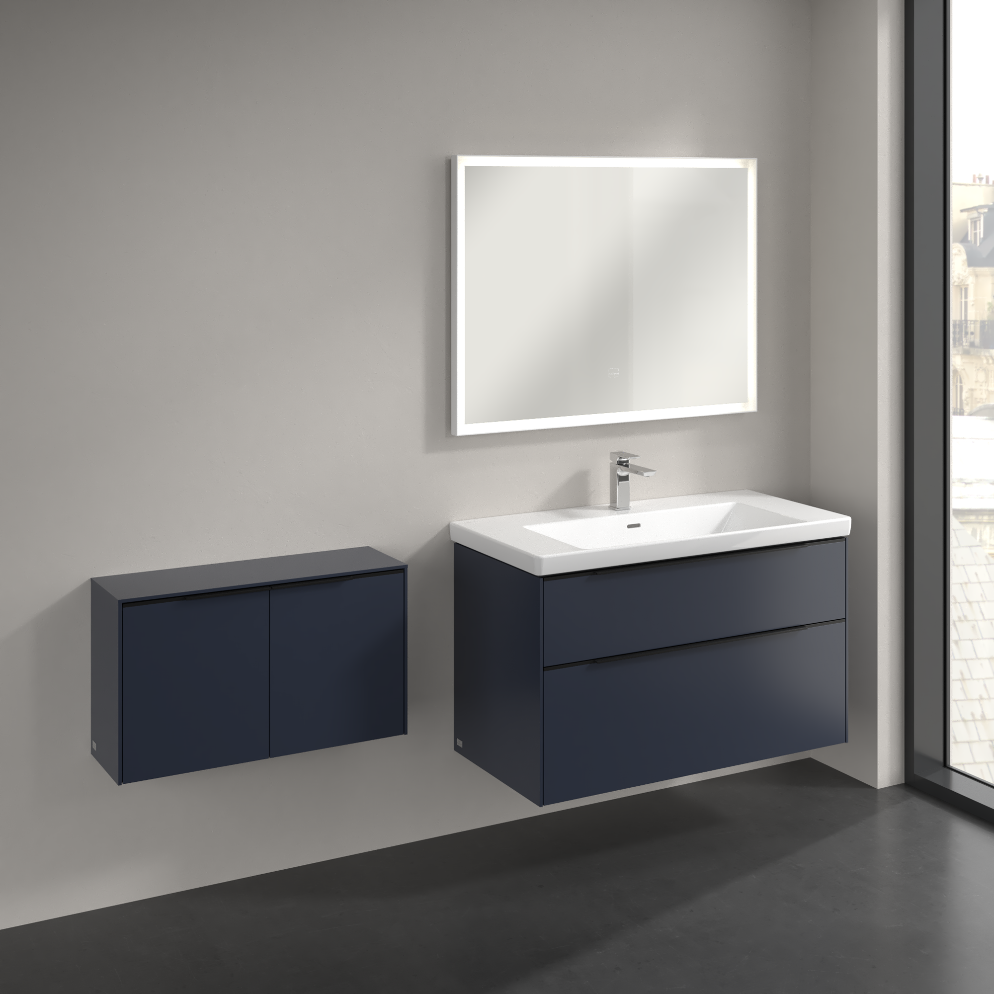 Subway 3.0 Sideboard, 2 doors, 728x423x240mm, Body: Marine Blue, Front: Marine Blue