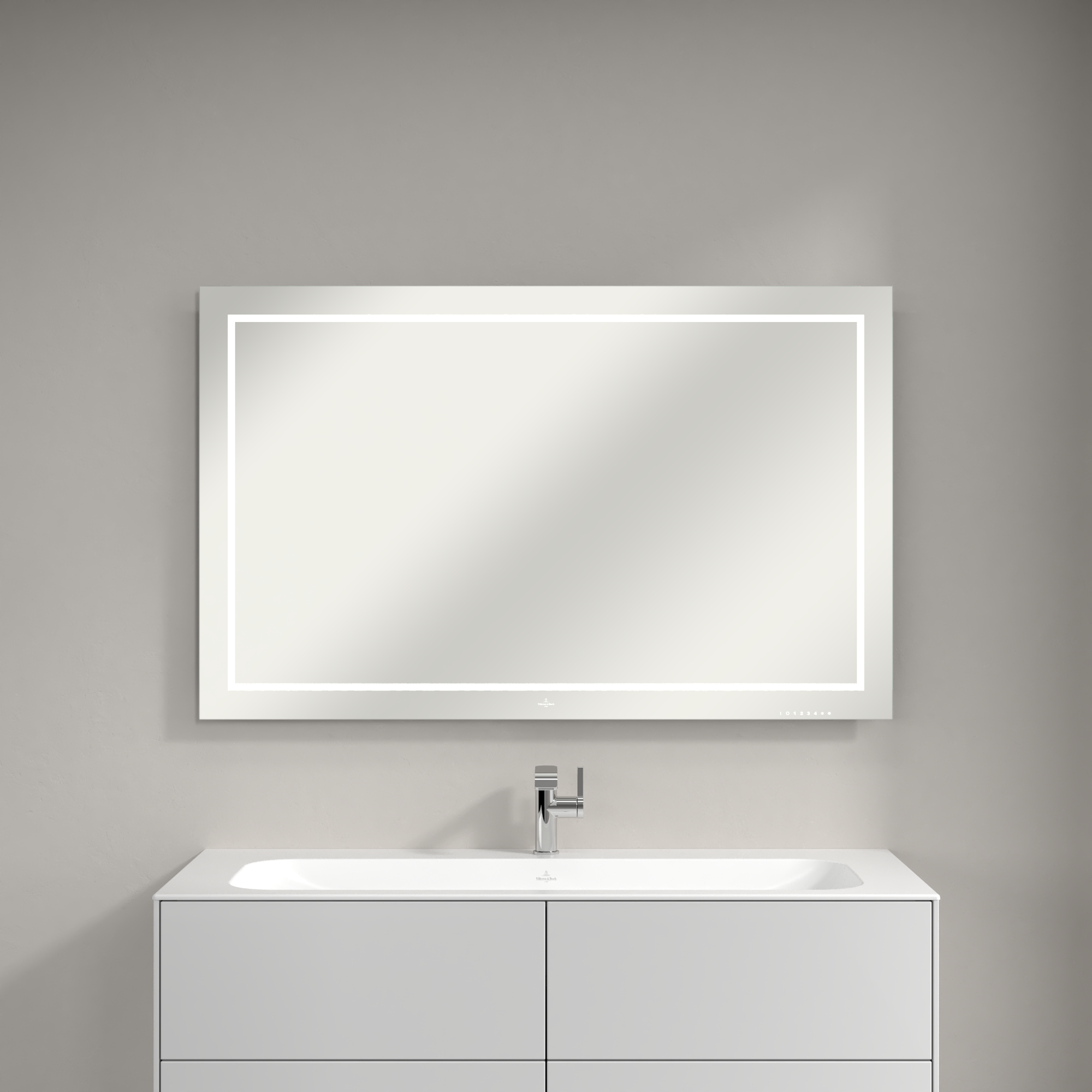 Finion Miroir, avec éclairage, 1200x750x45mm