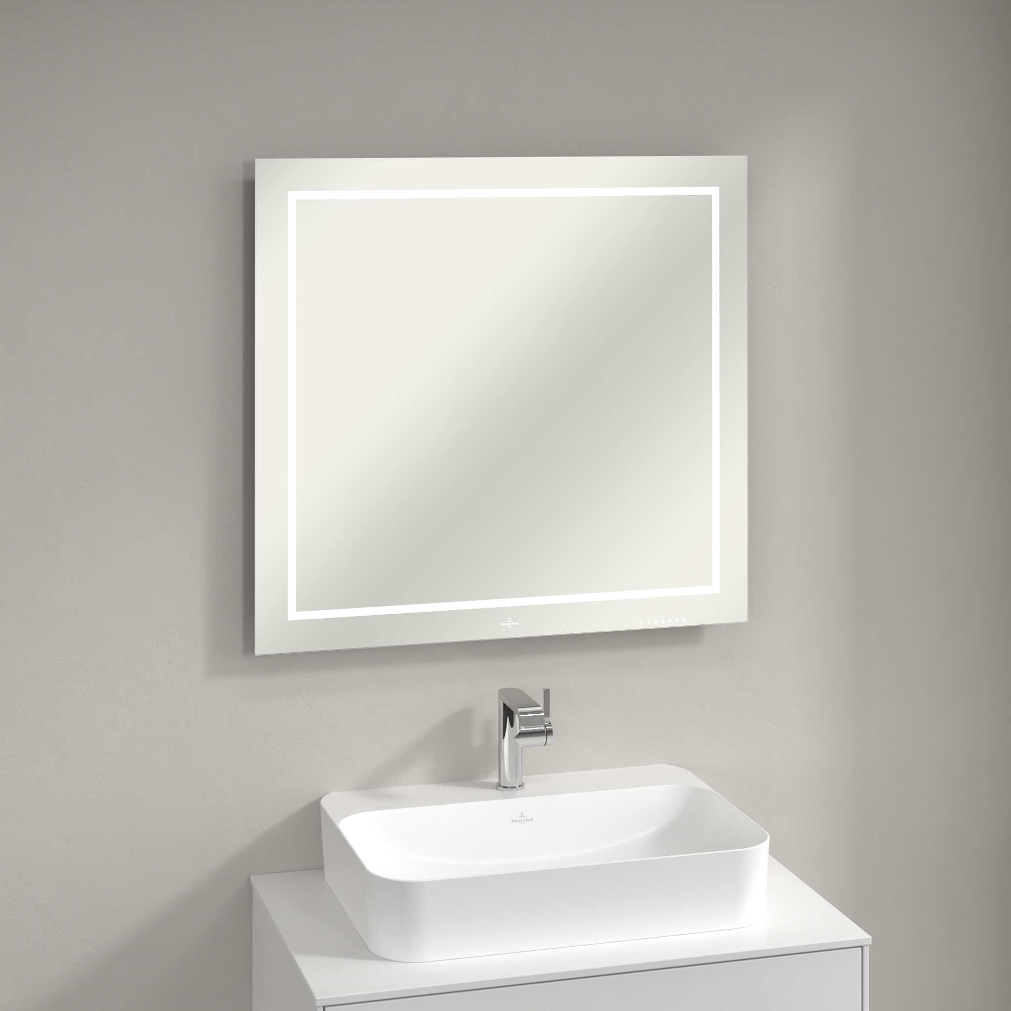 Finion Mirror, with lighting, 800x750x45mm