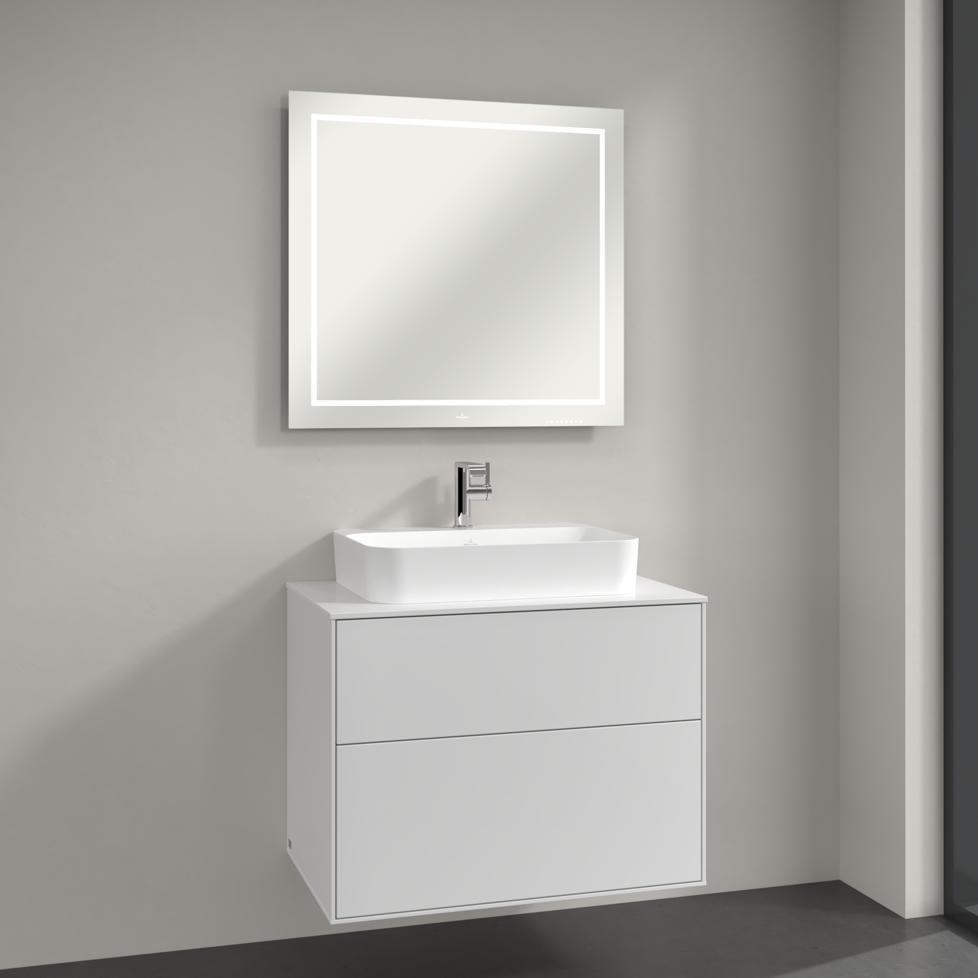 Finion Mirror, with lighting, 800x750x45mm