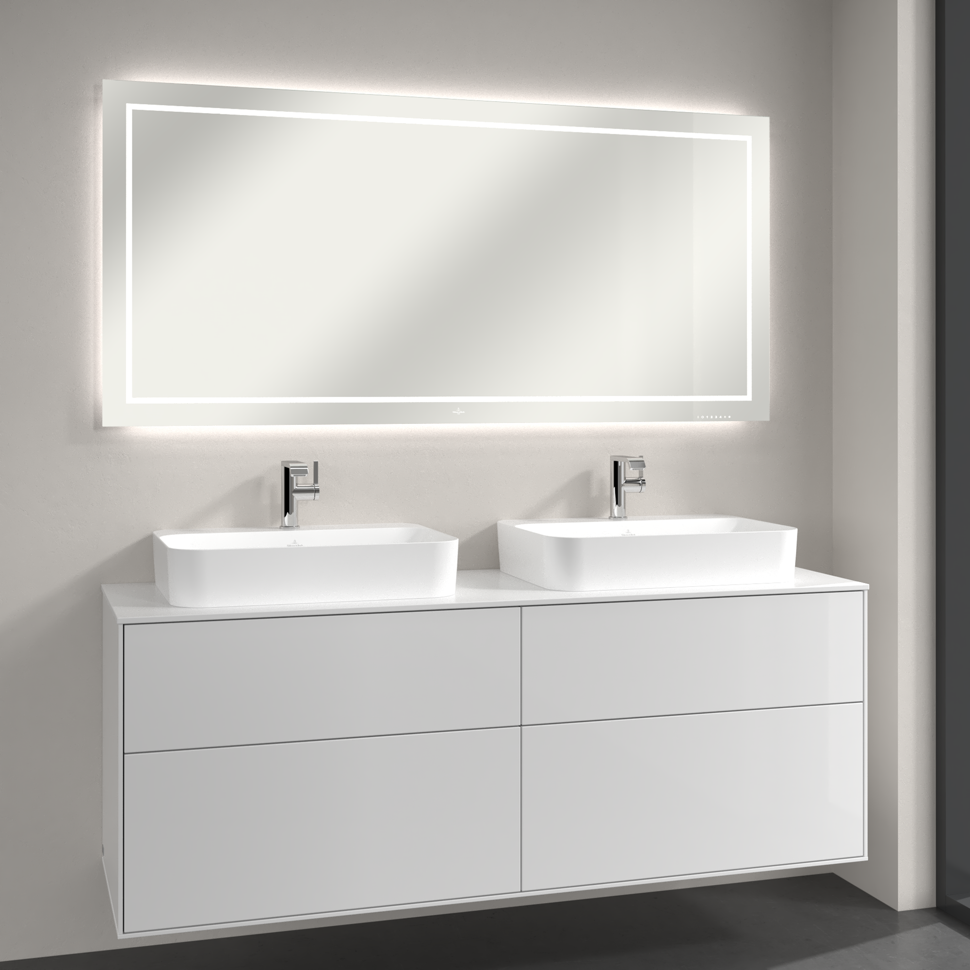 Finion Mirror, with lighting, 1600x750x45mm