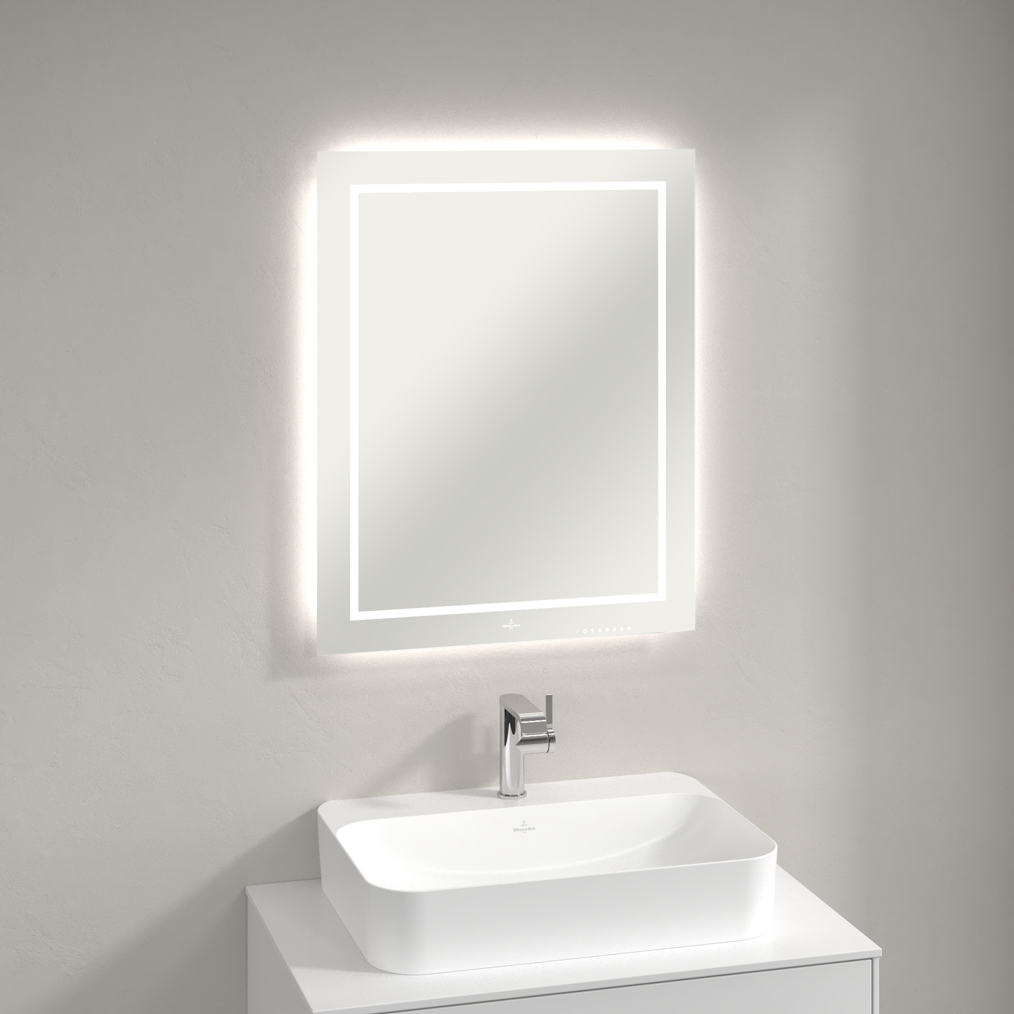 Finion Mirror, with lighting, 600x750x45mm