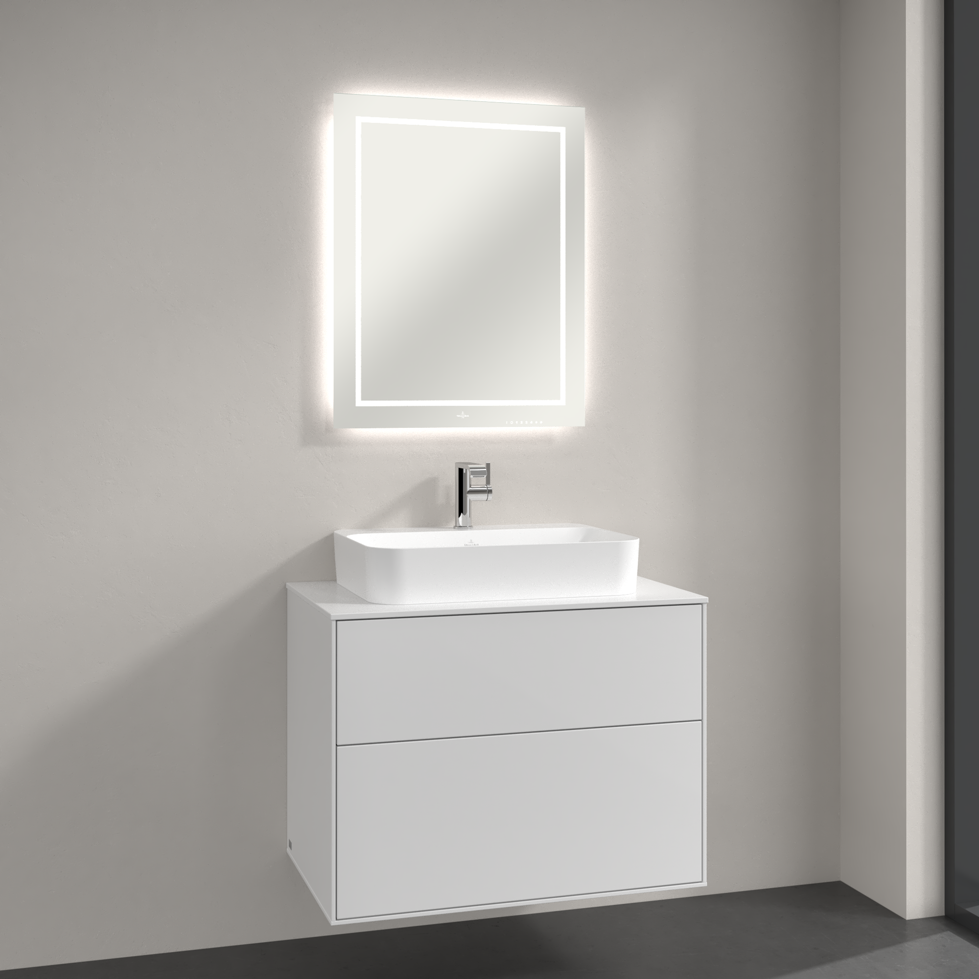 Finion Mirror, with lighting, 600x750x45mm