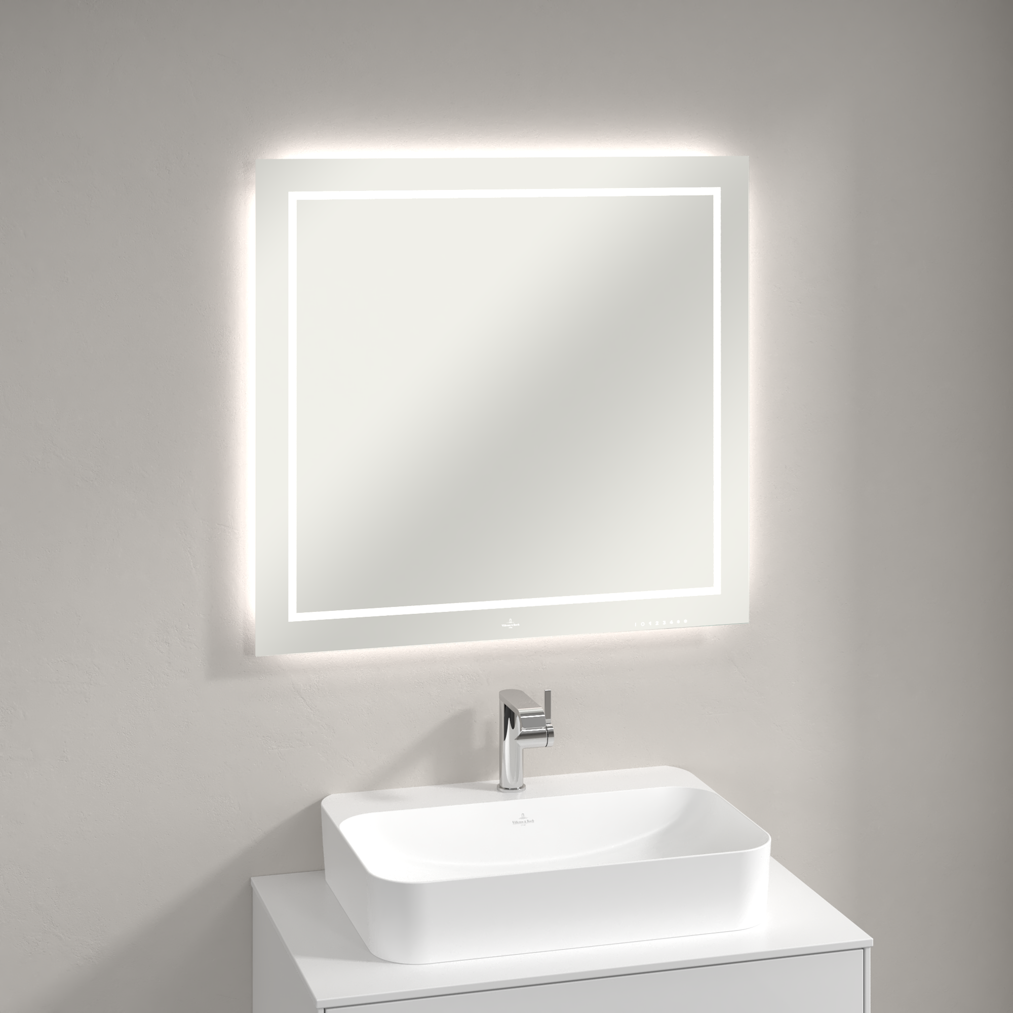 Finion Mirror, with lighting, 800x750x45mm