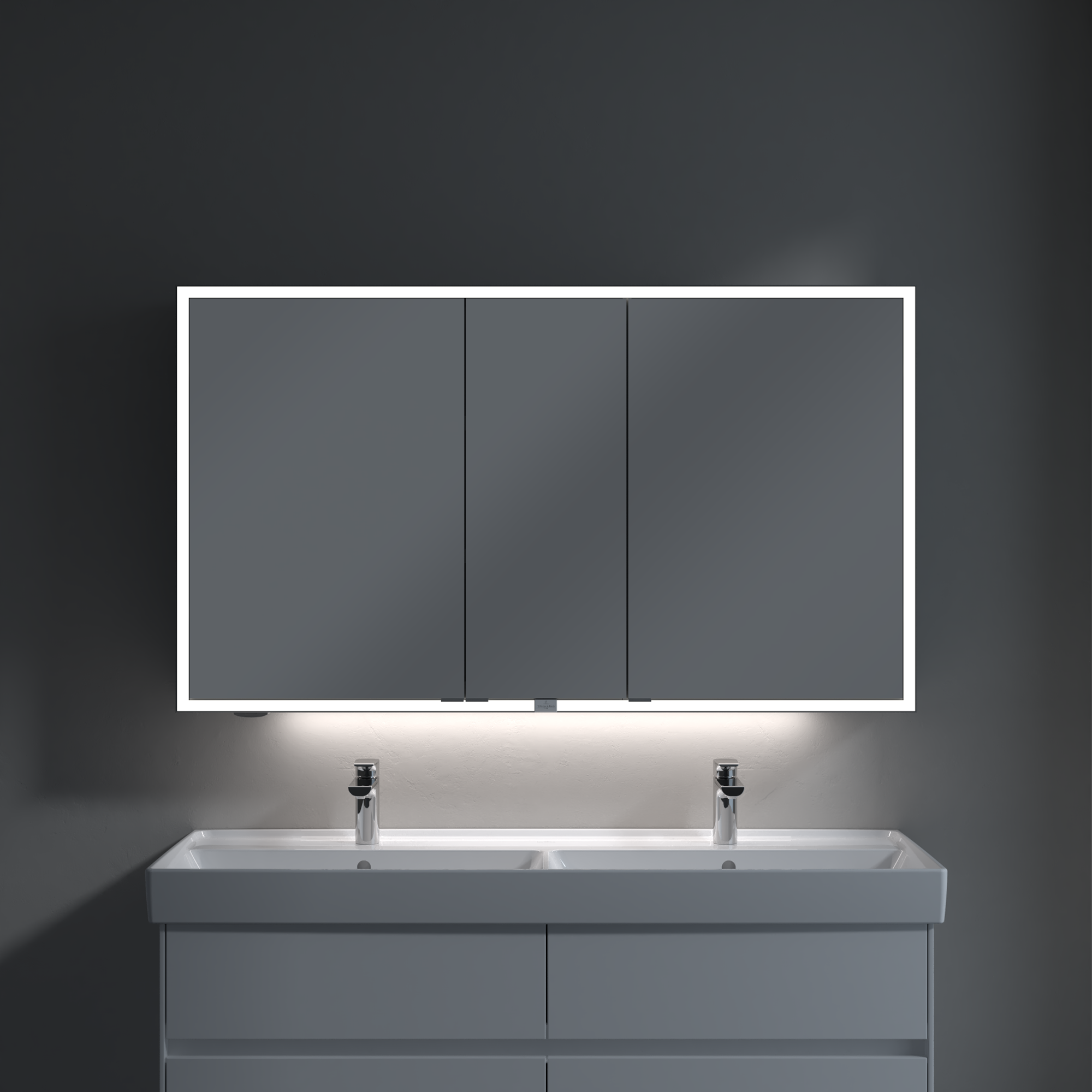 My View Now Opbouw Spiegelkast, met verlichting, 1300x750x168mm