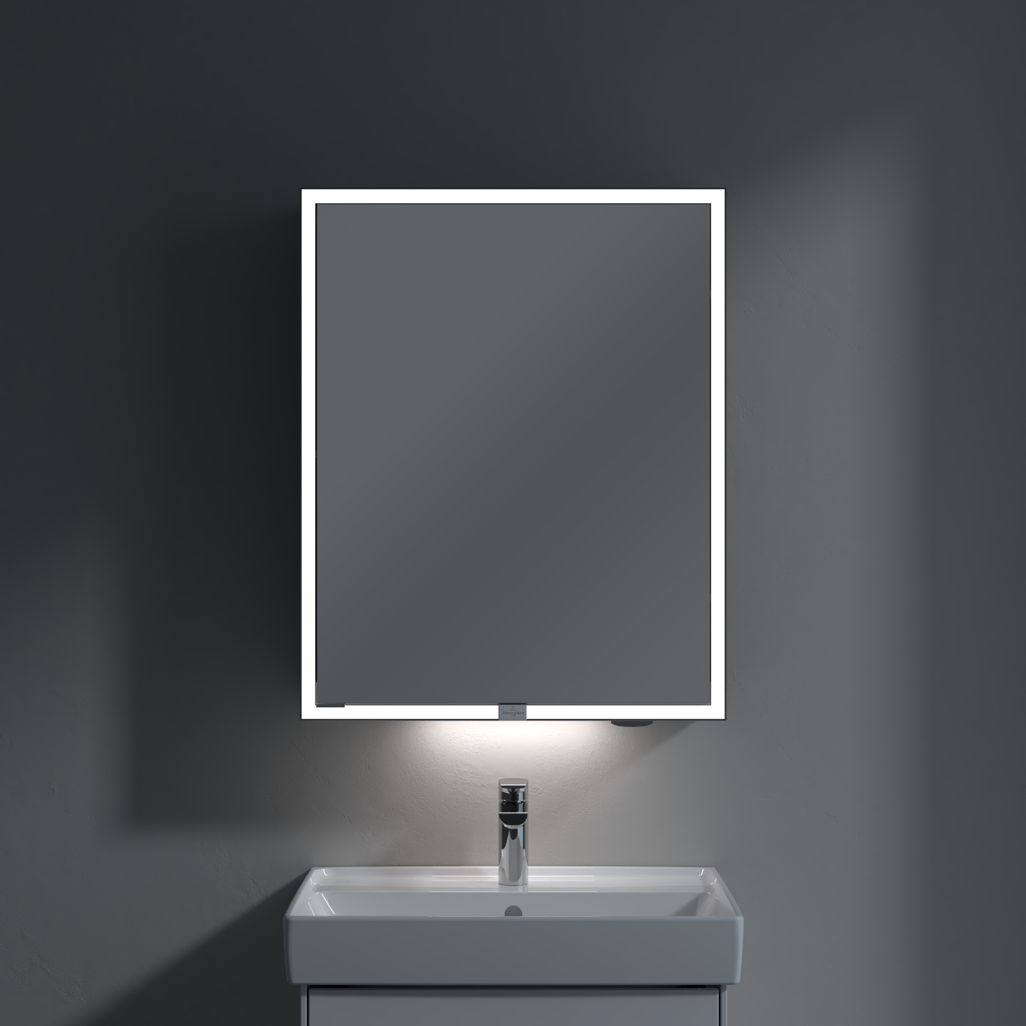 My View Now Armoire de toilette en saillie, avec éclairage, 600x750x168mm