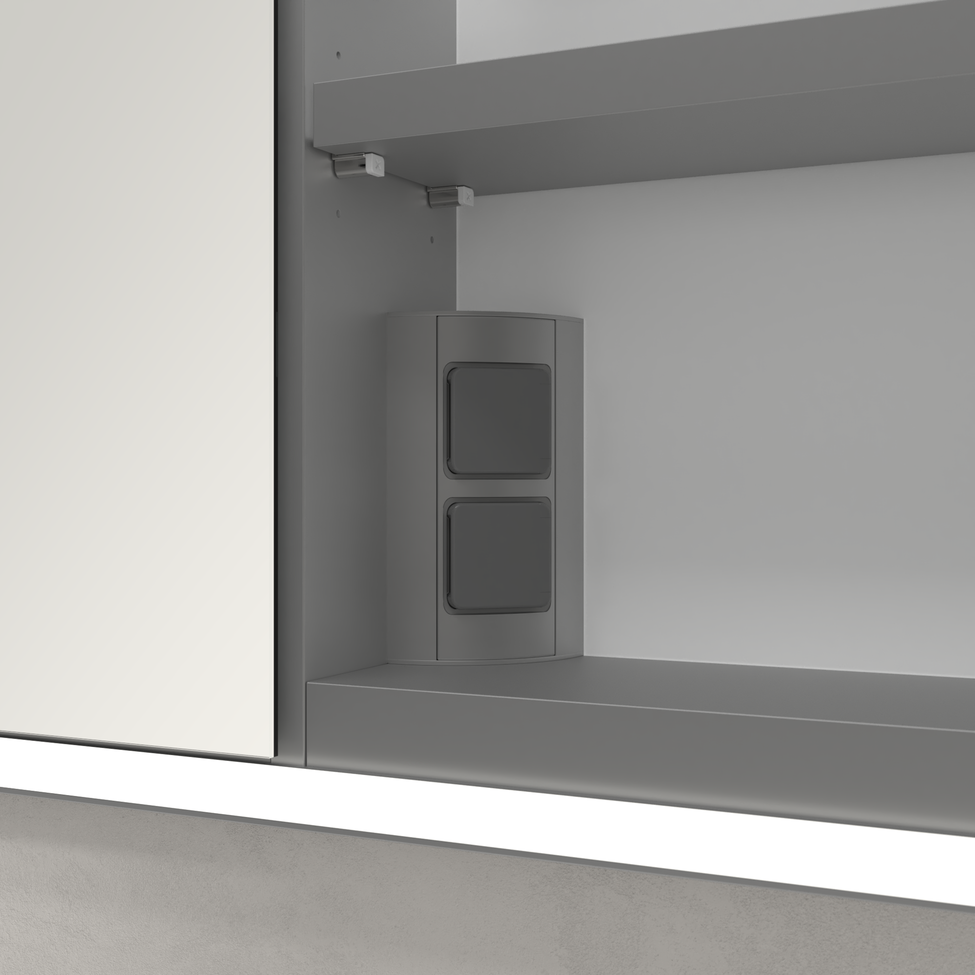 My View Now Inbouw-spiegelkast, met verlichting, 1400x750x168mm