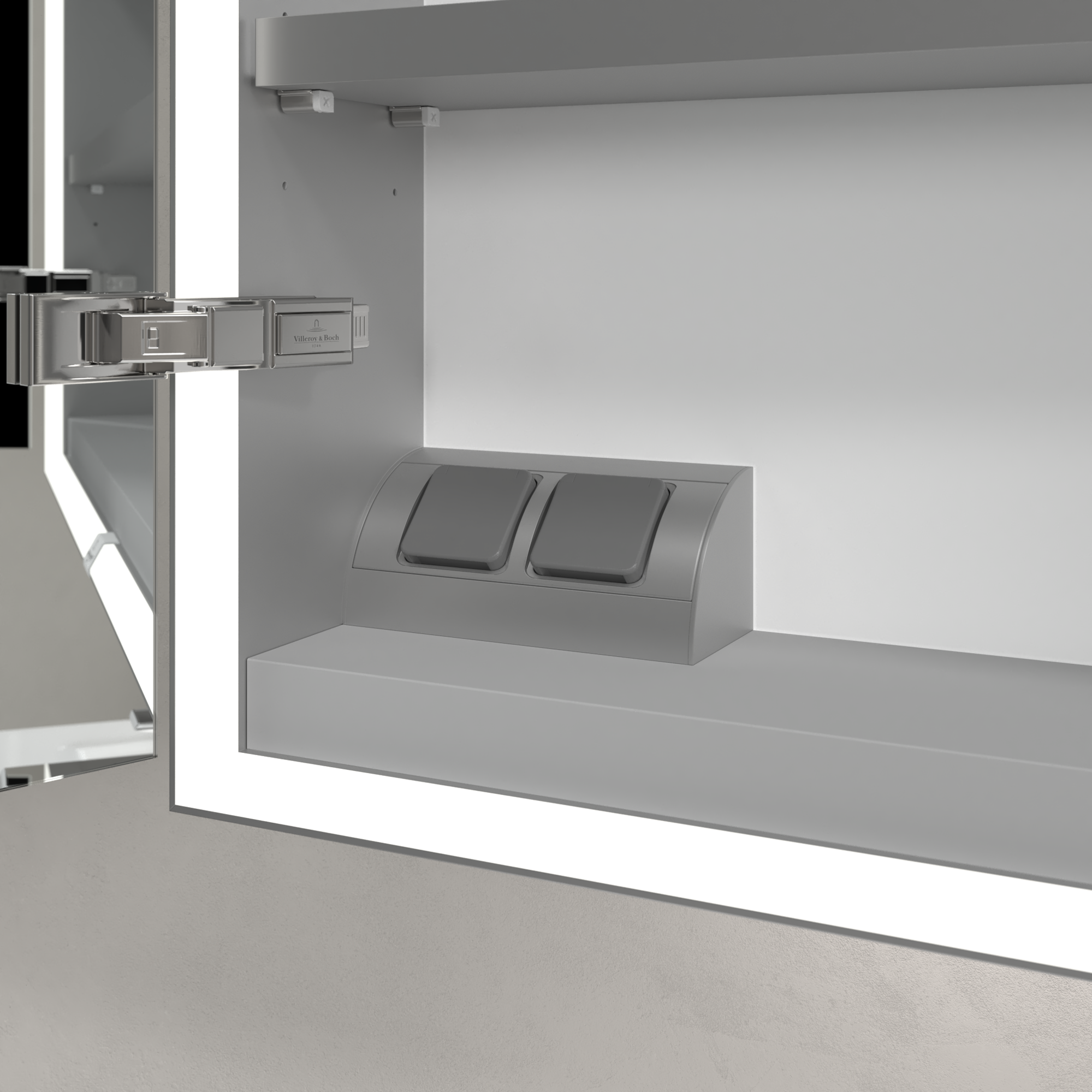 My View Now Opbouw Spiegelkast, met verlichting, 1000x750x168mm