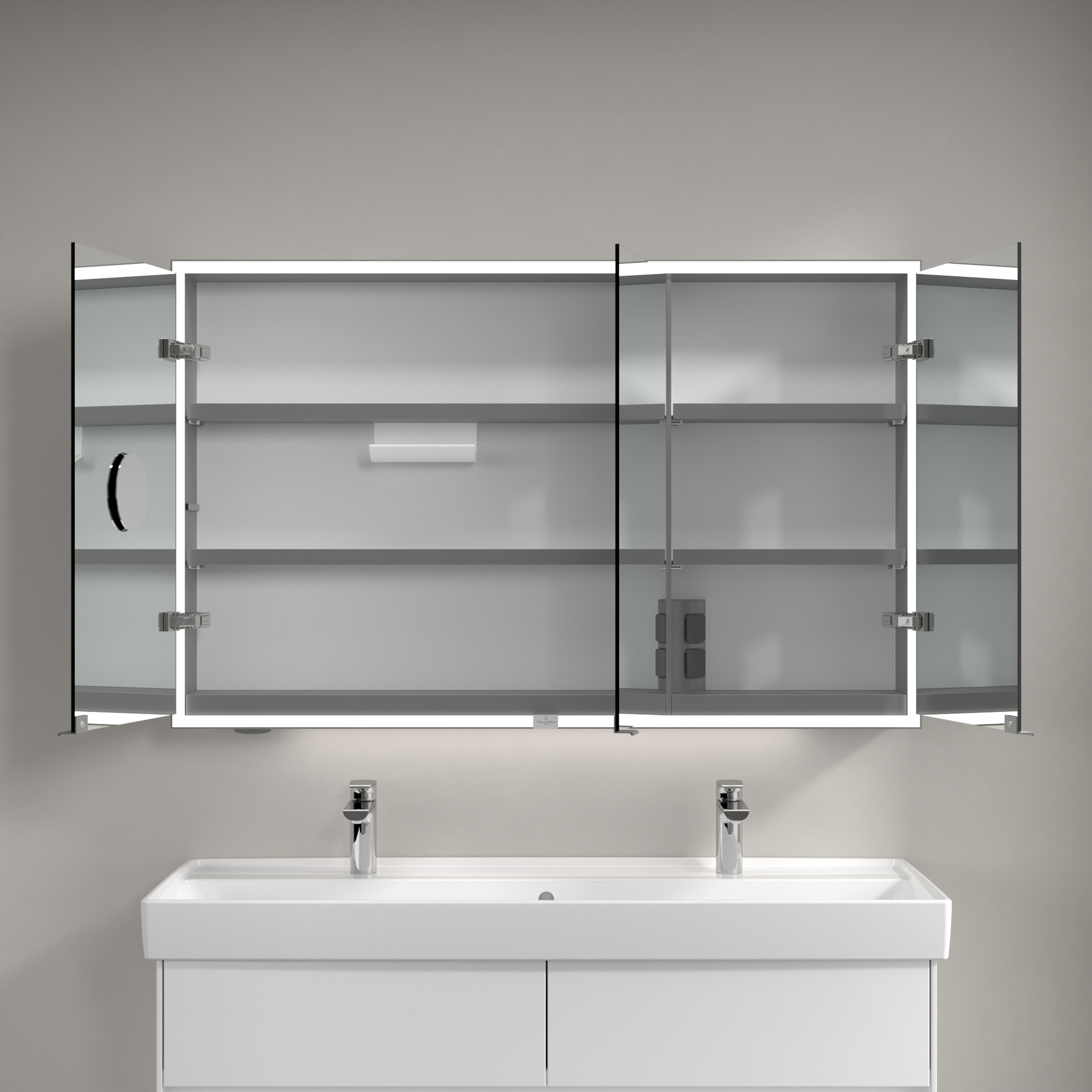 My View Now Opbouw Spiegelkast, met verlichting, 1200x750x168mm