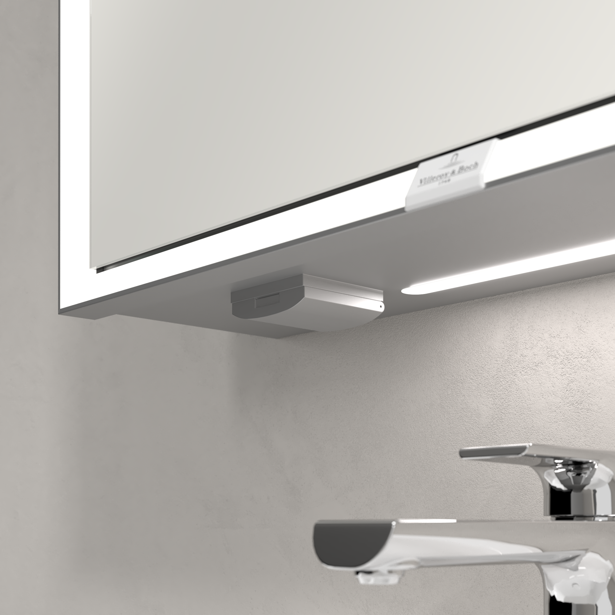 My View Now Armoire de toilette en saillie, avec éclairage, 600x750x168mm