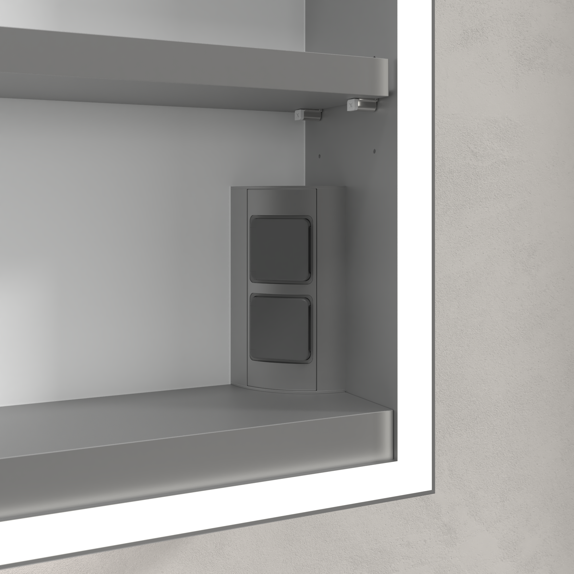 My View Now Armoire de toilette en saillie, avec éclairage, 600x750x168mm