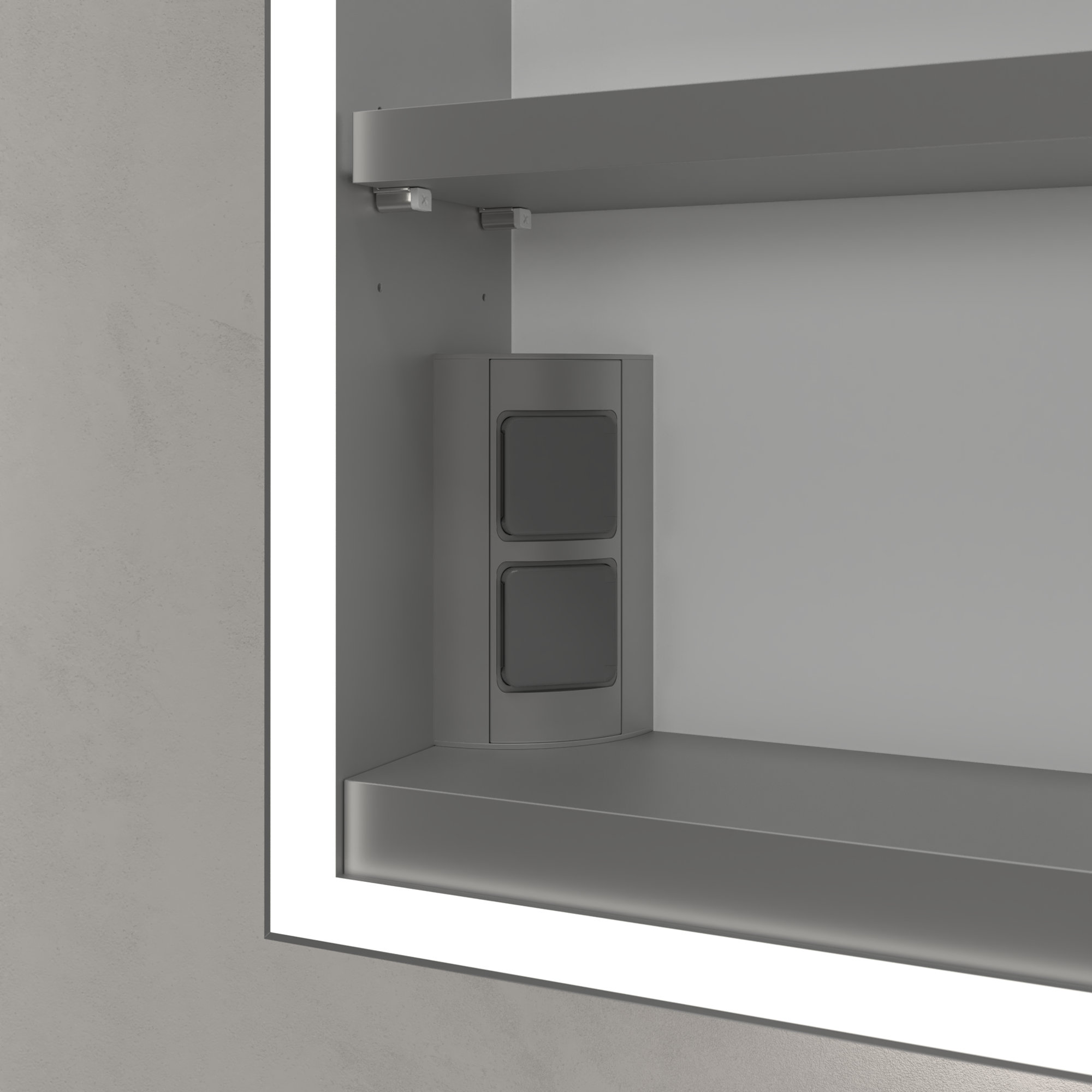 My View Now Opbouw Spiegelkast, met verlichting, 600x750x168mm