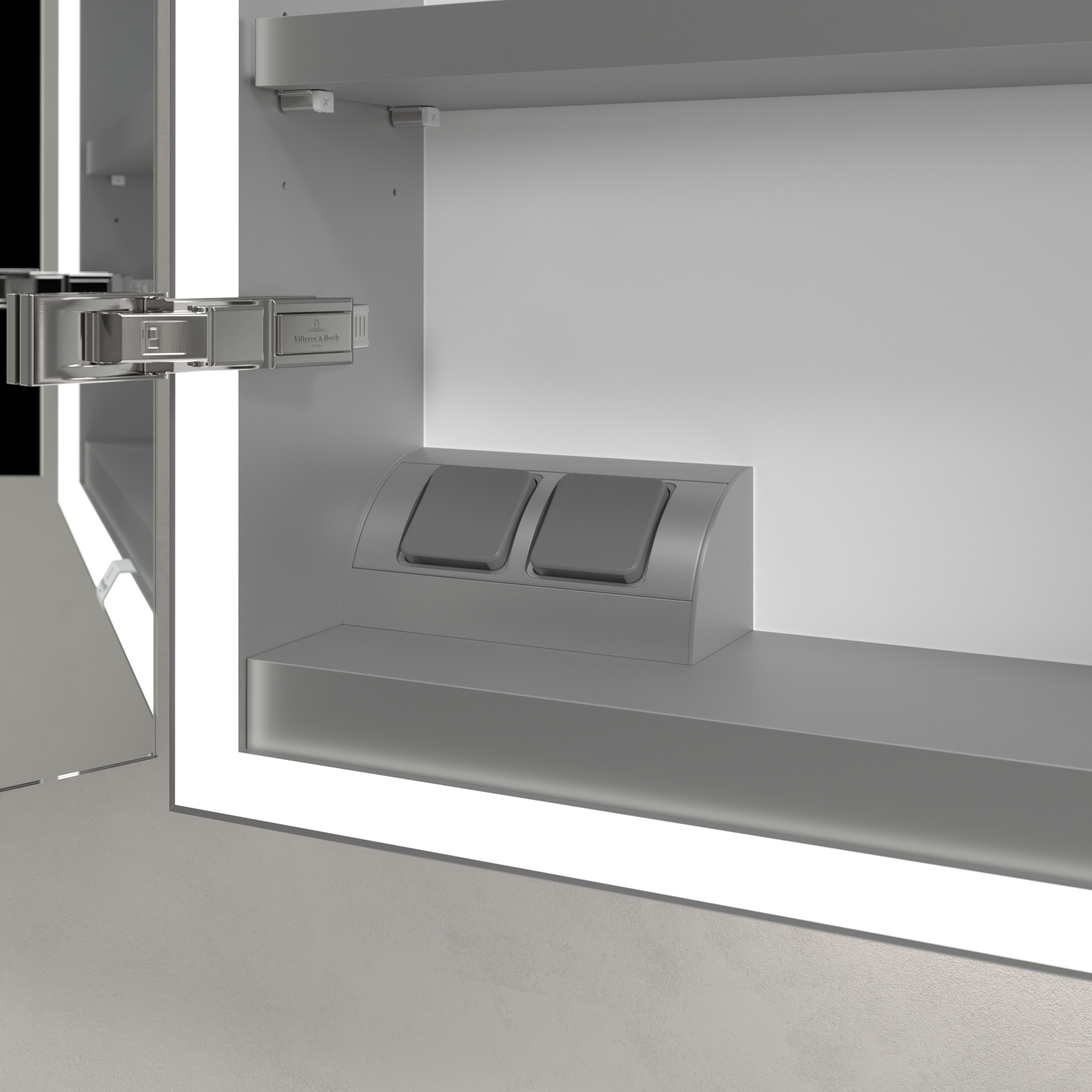 My View Now Opbouw Spiegelkast, met verlichting, 800x750x168mm