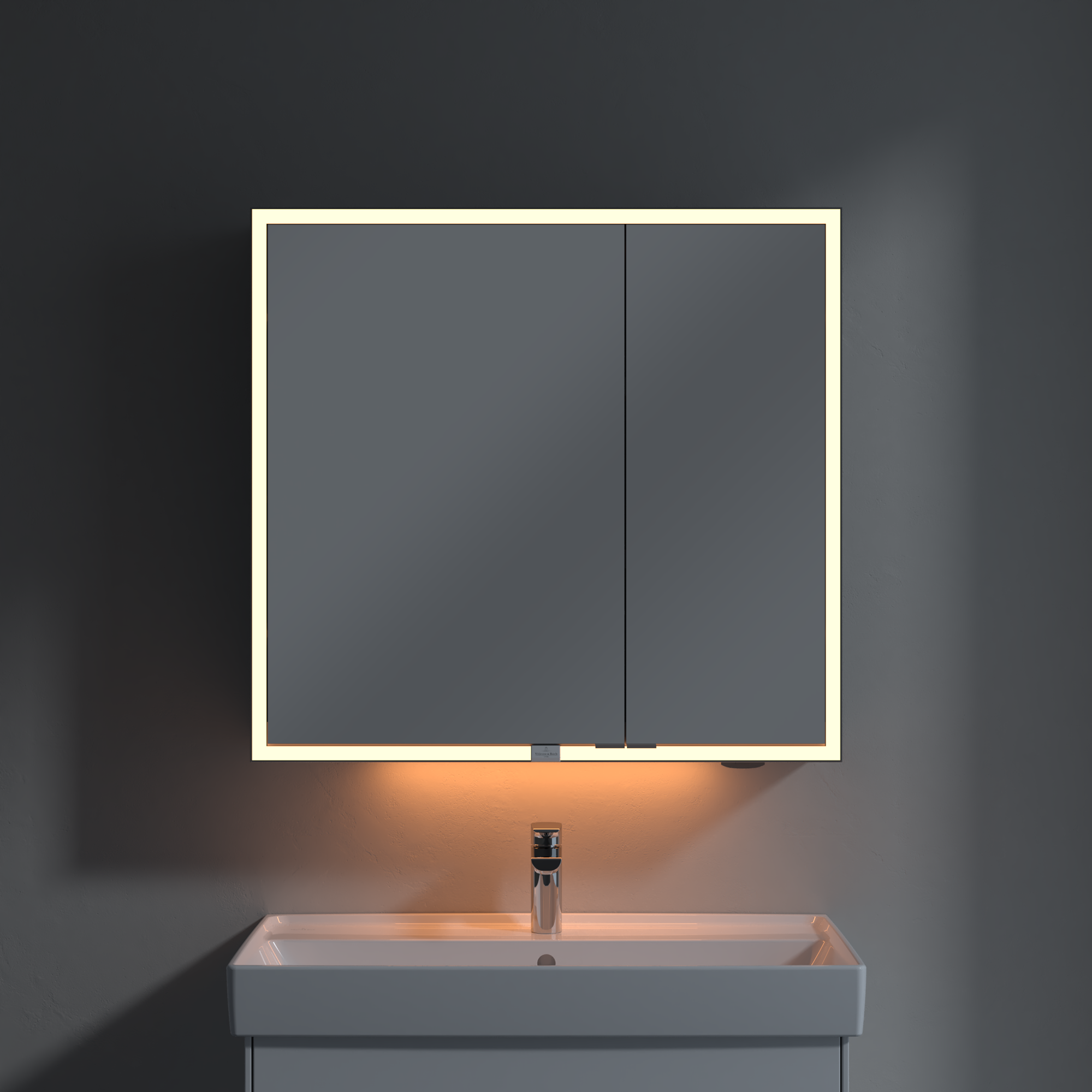 My View Now Opbouw Spiegelkast, met verlichting, 800x750x168mm