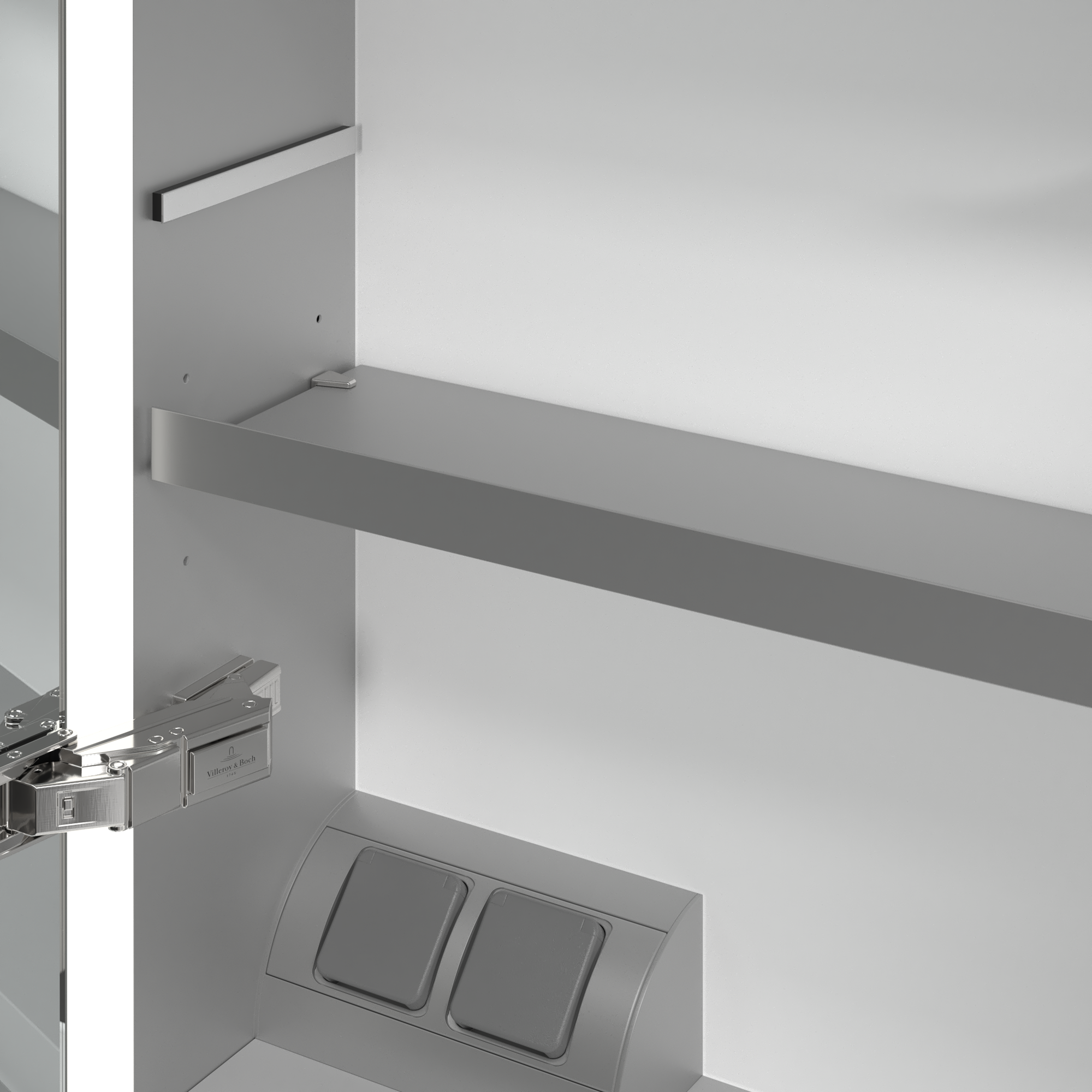 My View Now Built-in mirror cabinet, with lighting, 1000x750x168mm