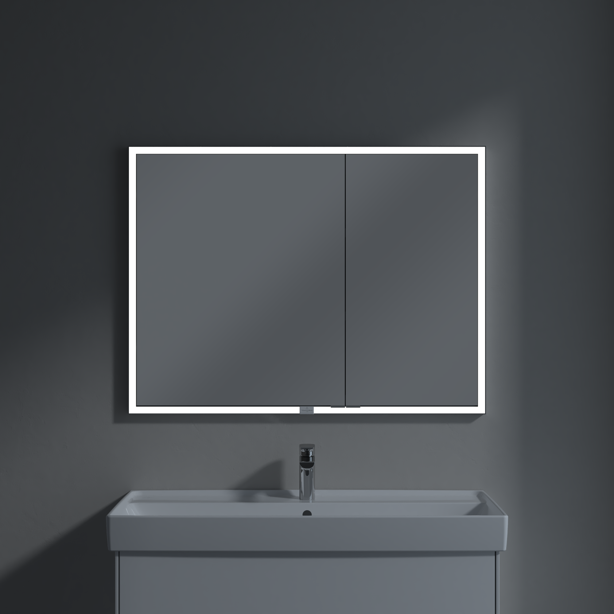 My View Now Built-in mirror cabinet, with lighting, 1000x750x168mm