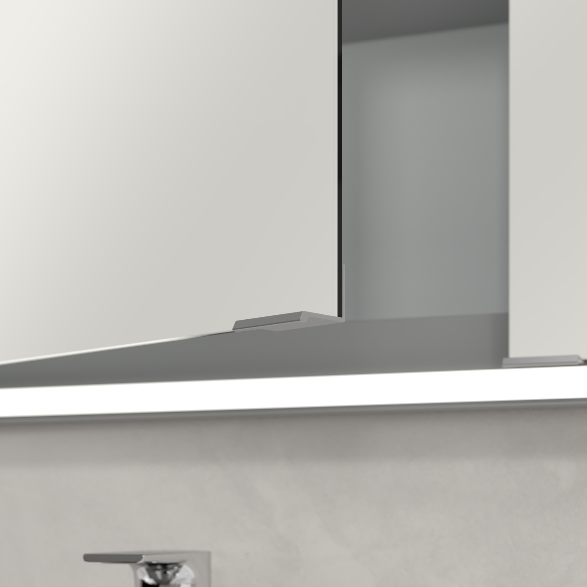 My View Now Inbouw-spiegelkast, met verlichting, 1300x750x168mm