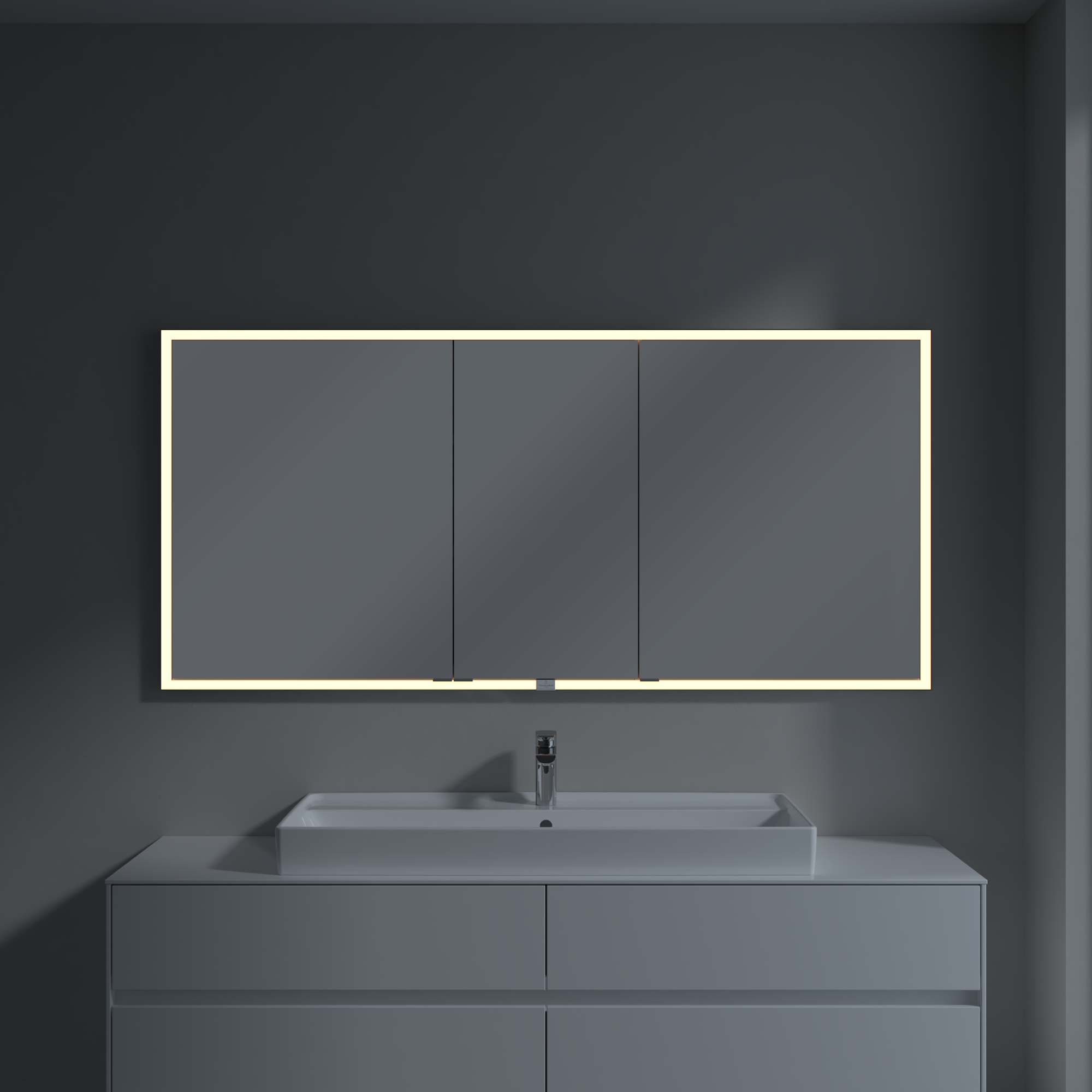 My View Now Einbau-Spiegelschrank, mit Beleuchtung, 1600x750x168mm