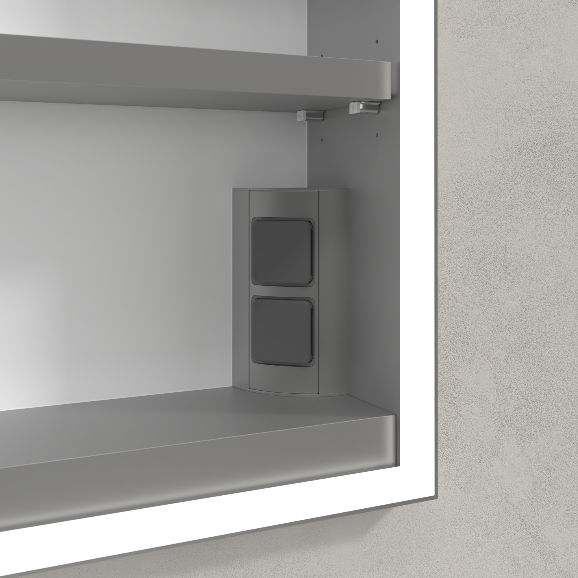 My View Now Built-in mirror cabinet, with lighting, 600x750x168mm