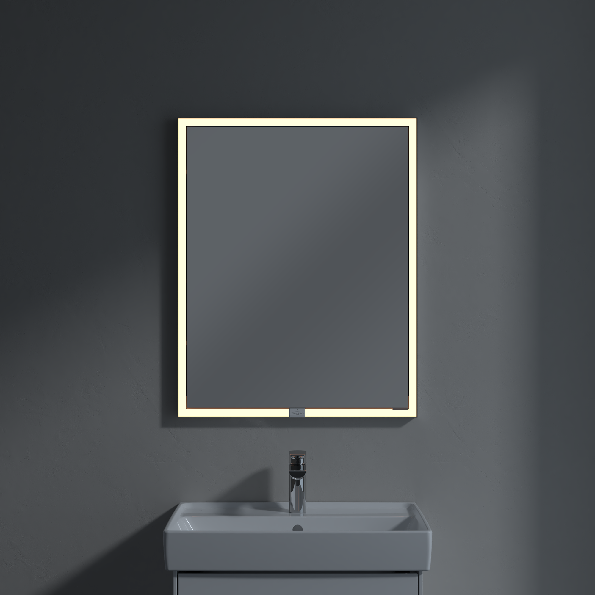 My View Now Built-in mirror cabinet, with lighting, 600x750x168mm