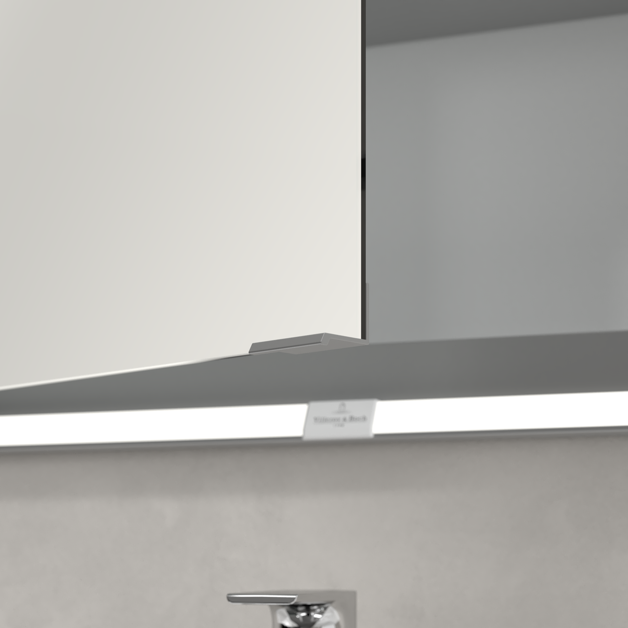 My View Now Built-in mirror cabinet, with lighting, 800x750x168mm