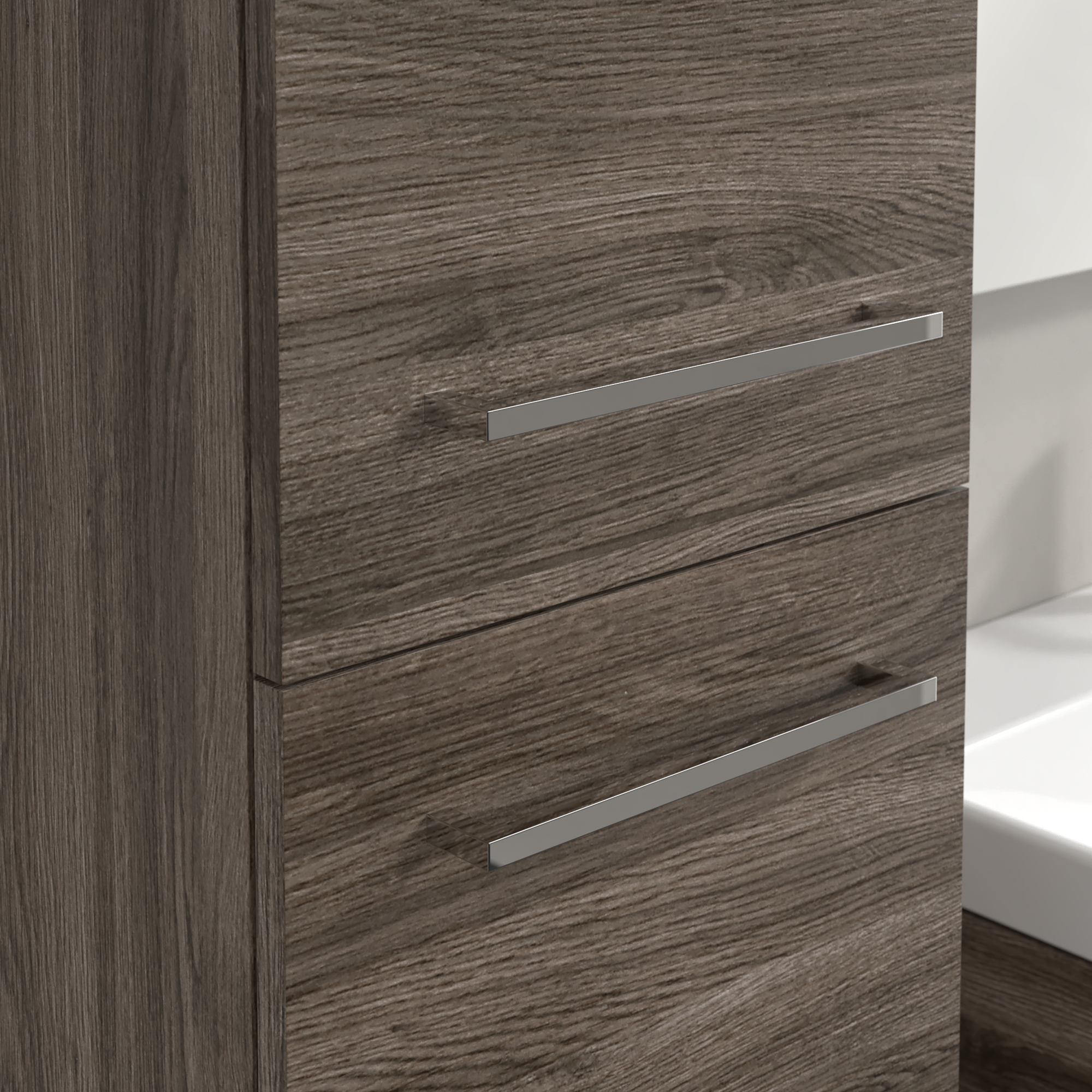 Avento Hoge kast, 2 deuren, 350x1760x372mm, Corpus: Stone Oak, Front: Stone Oak