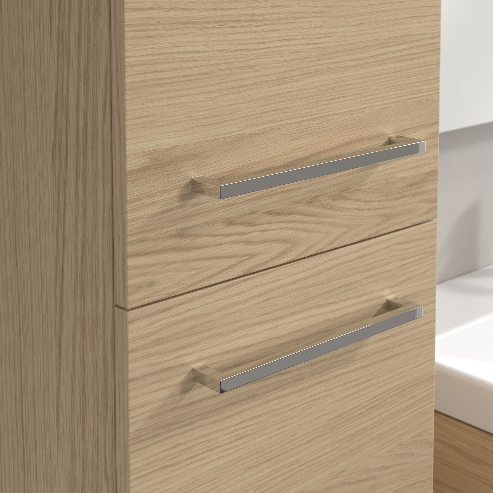 Avento Hoge kast, 2 deuren, 350x1760x372mm, Corpus: Nordic Oak, Front: Nordic Oak
