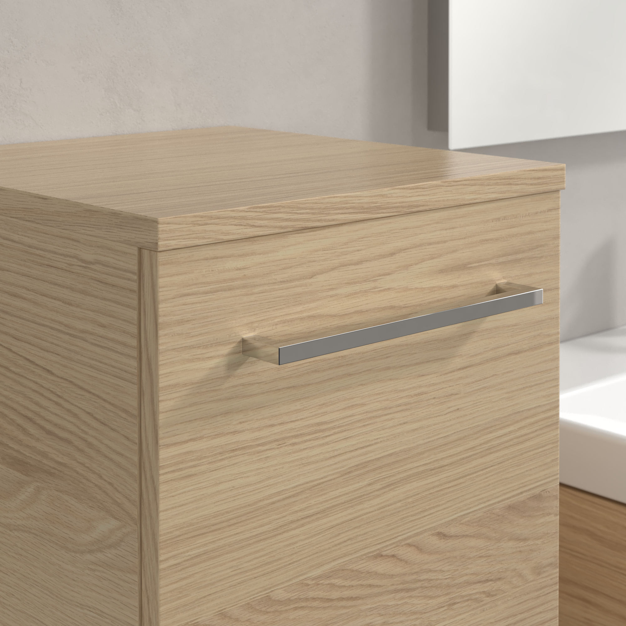 Avento Side cabinet, 1 door, 350x890x373mm, Body: Nordic Oak, Front: Nordic Oak