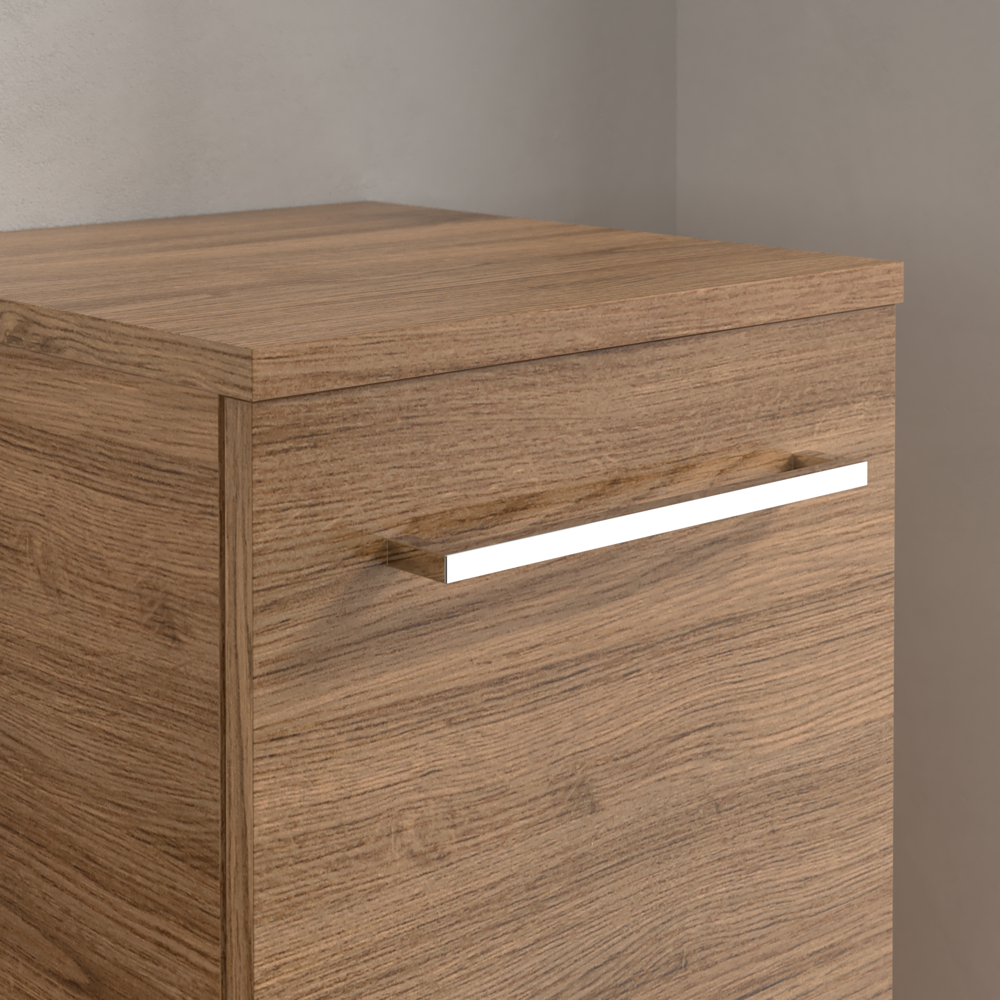 Avento Seitenschrank, 1 Tür, 350x890x373mm, Korpus: Kansas Oak, Front: Kansas Oak