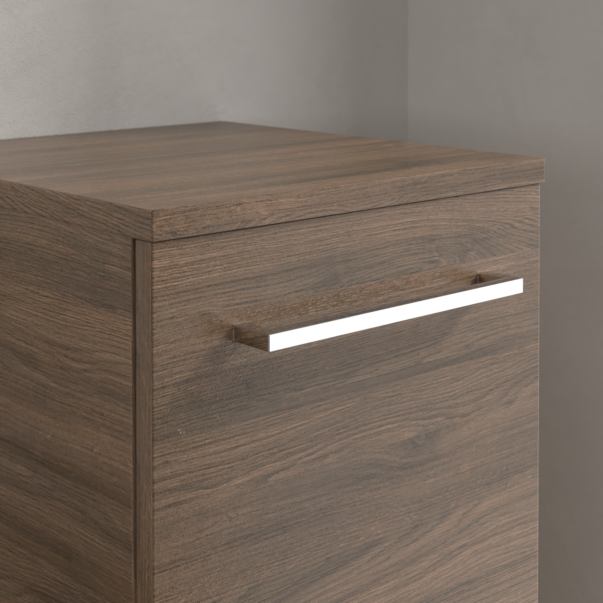 Avento Sidoskåp, 1 dörr, 350x890x373mm, Kropp: Arizona Oak, Framsida: Arizona Oak