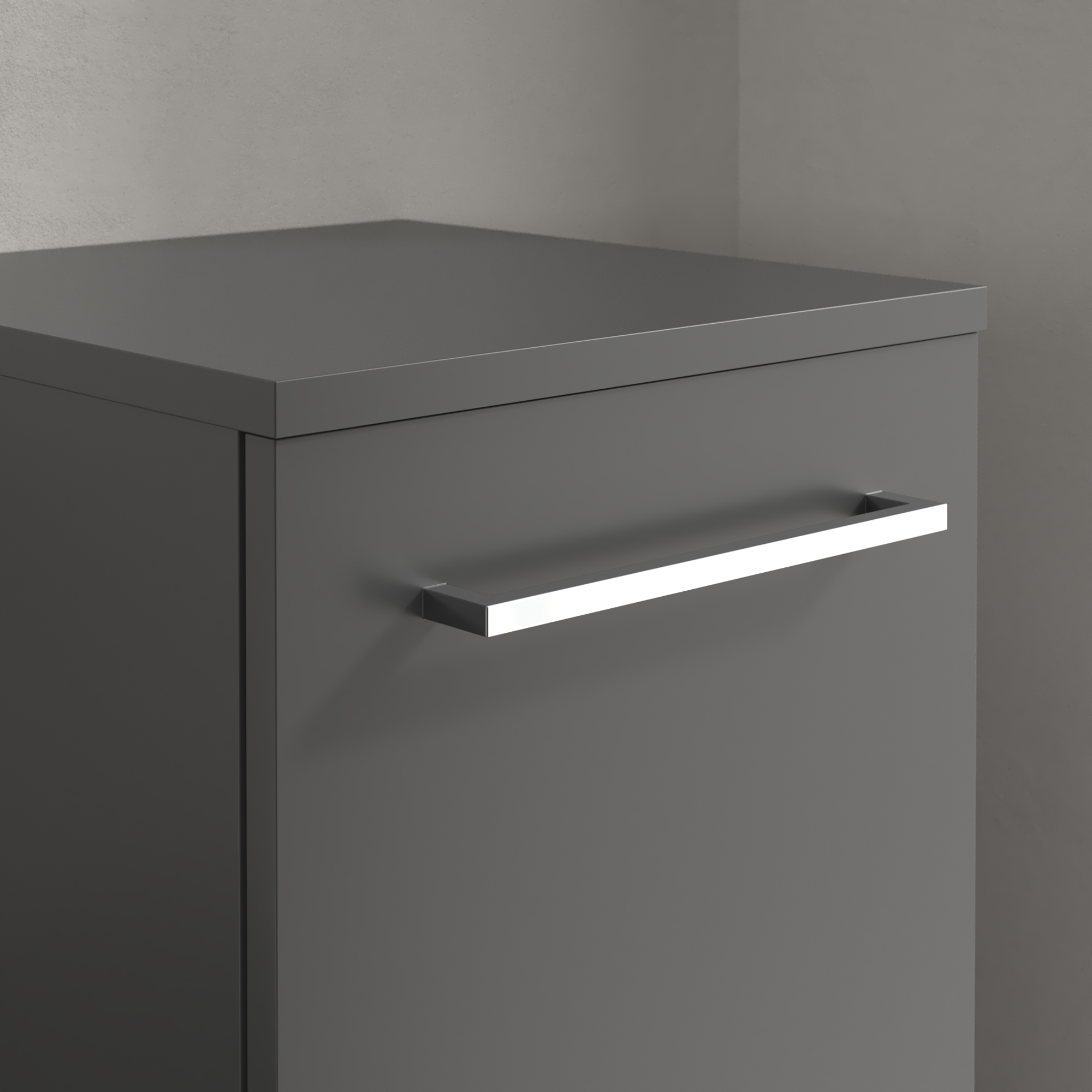 Avento Zijkast, 1 deur, 350x890x373mm, Corpus: Graphite, Front: Graphite