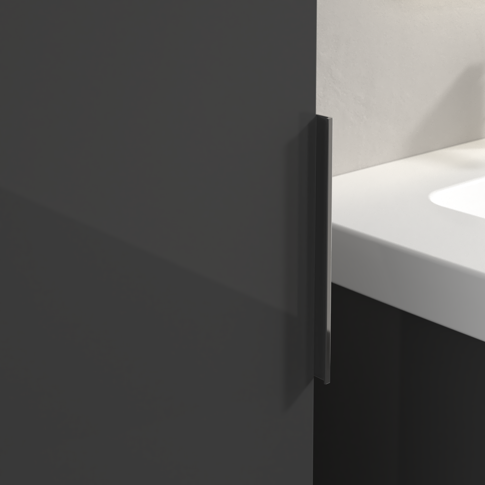 Architectura Armario alto, 1 puerta, 350x1400x346mm, Cuerpo: Grey, Frontal: Grey