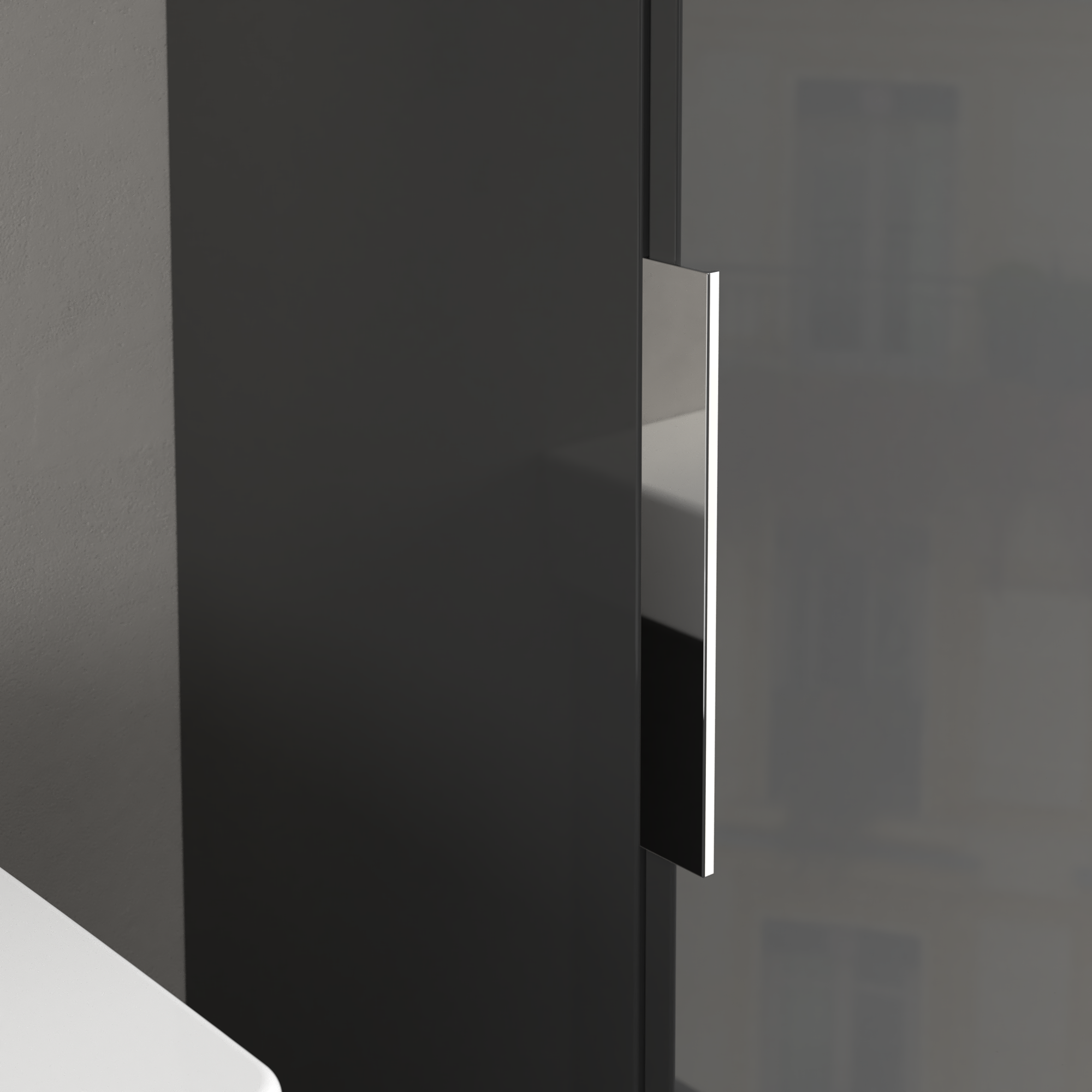 Architectura Armadio a colonna, 1 anta, 350x1400x346mm, Corpo: Grey, Fronte: Grey