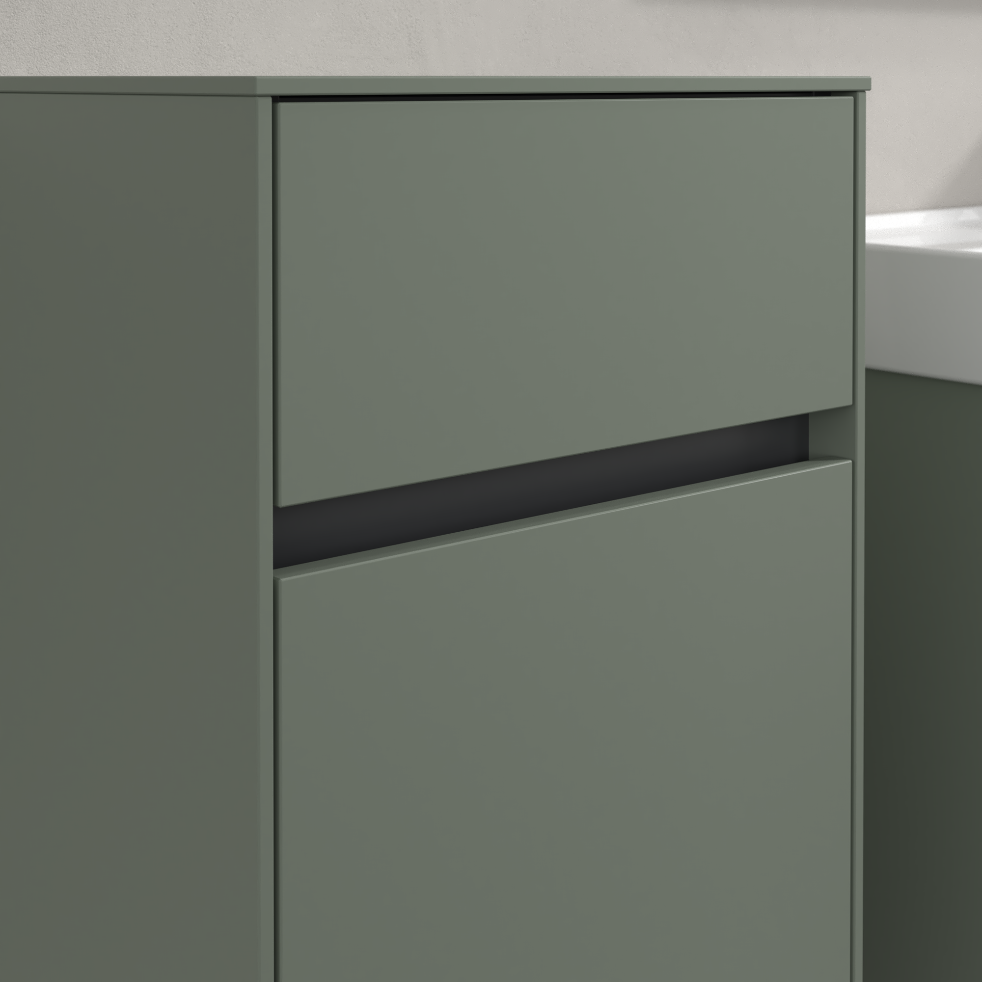 Collaro Side cabinet, 1 door, 1 drawer, 404x748x349mm, Body: Soft Green, Front: Soft Green
