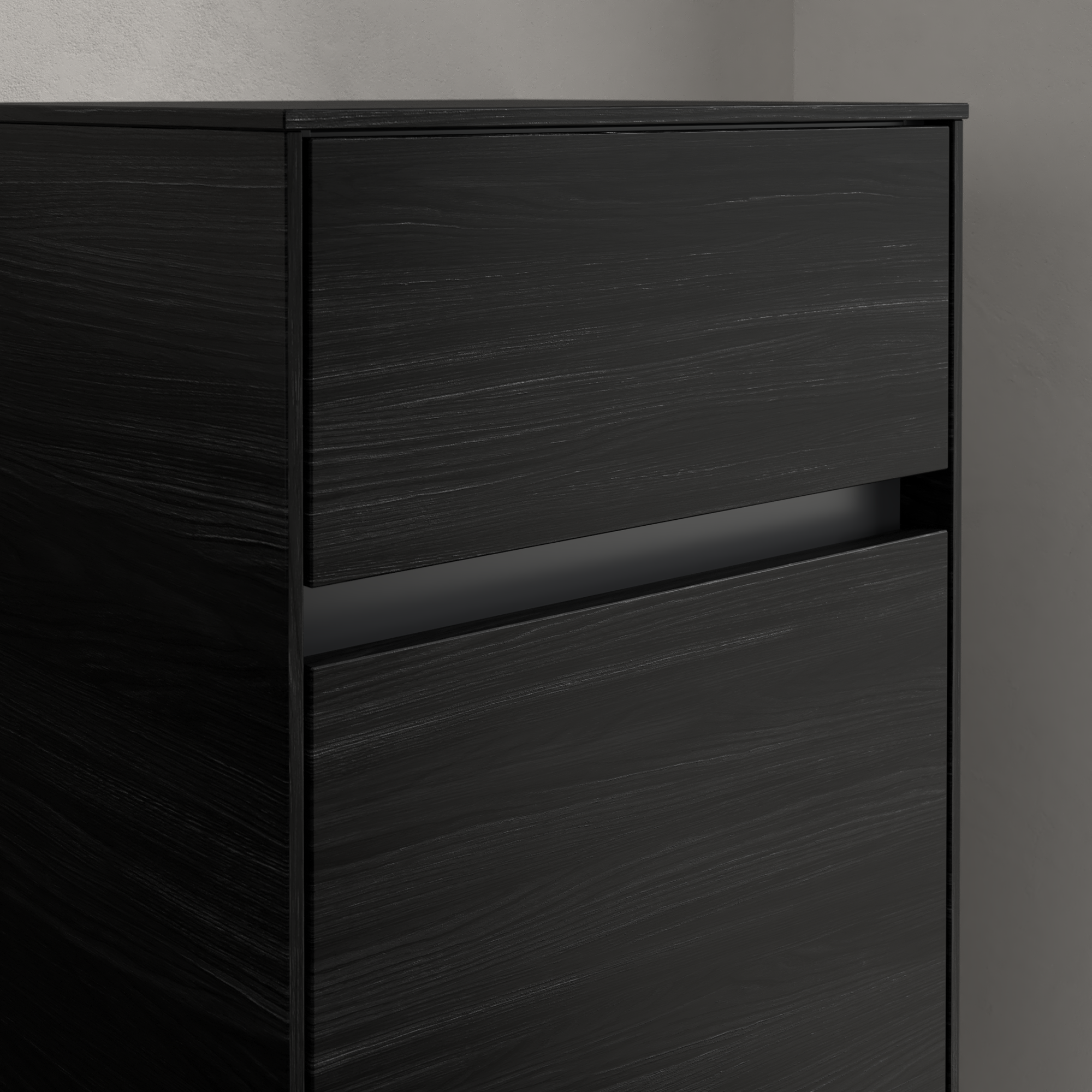 Collaro Side cabinet, 1 door, 1 drawer, 404x748x349mm, Body: Black Oak, Front: Black Oak