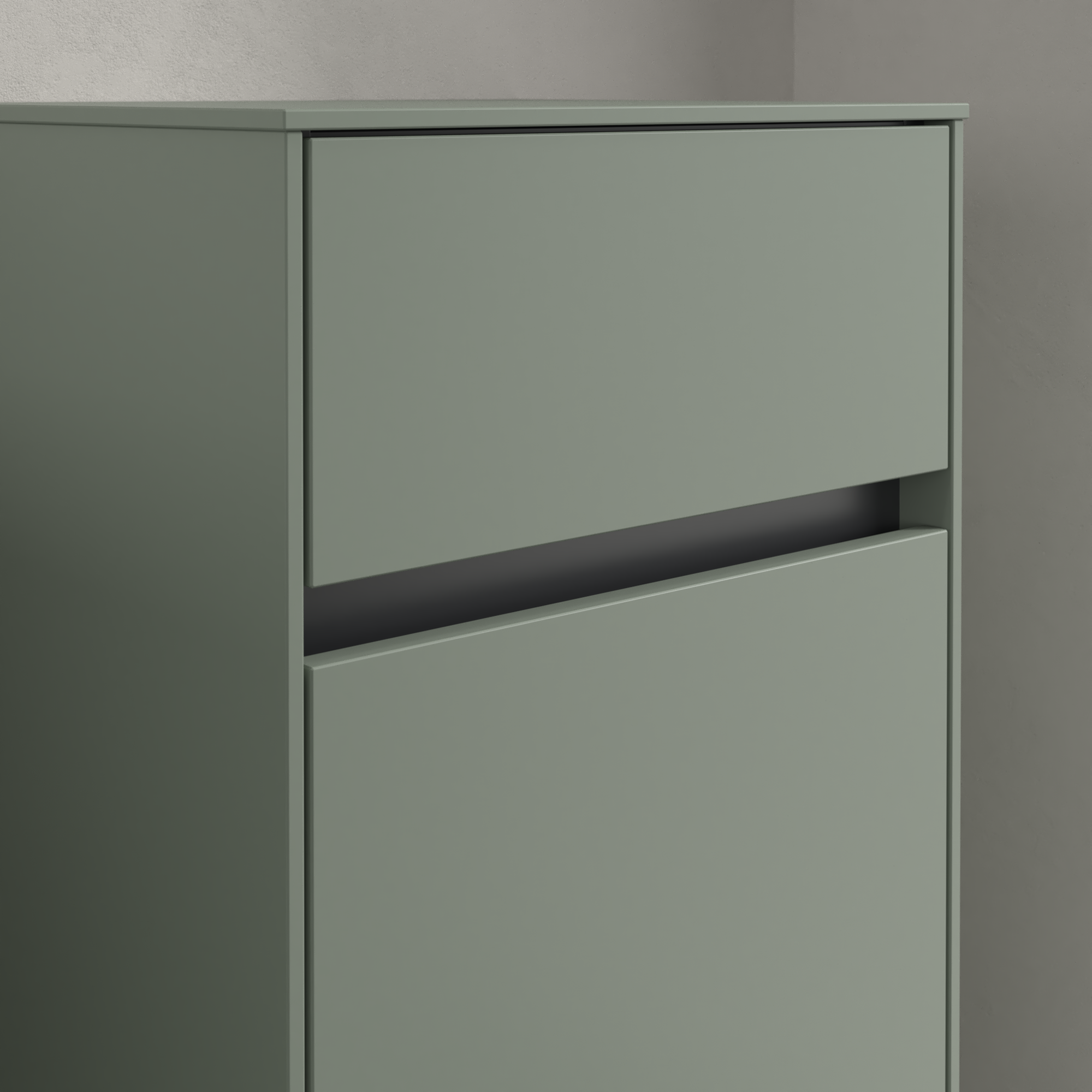 Collaro Side cabinet, 1 door, 1 drawer, 404x748x349mm, Body: Soft Green, Front: Soft Green