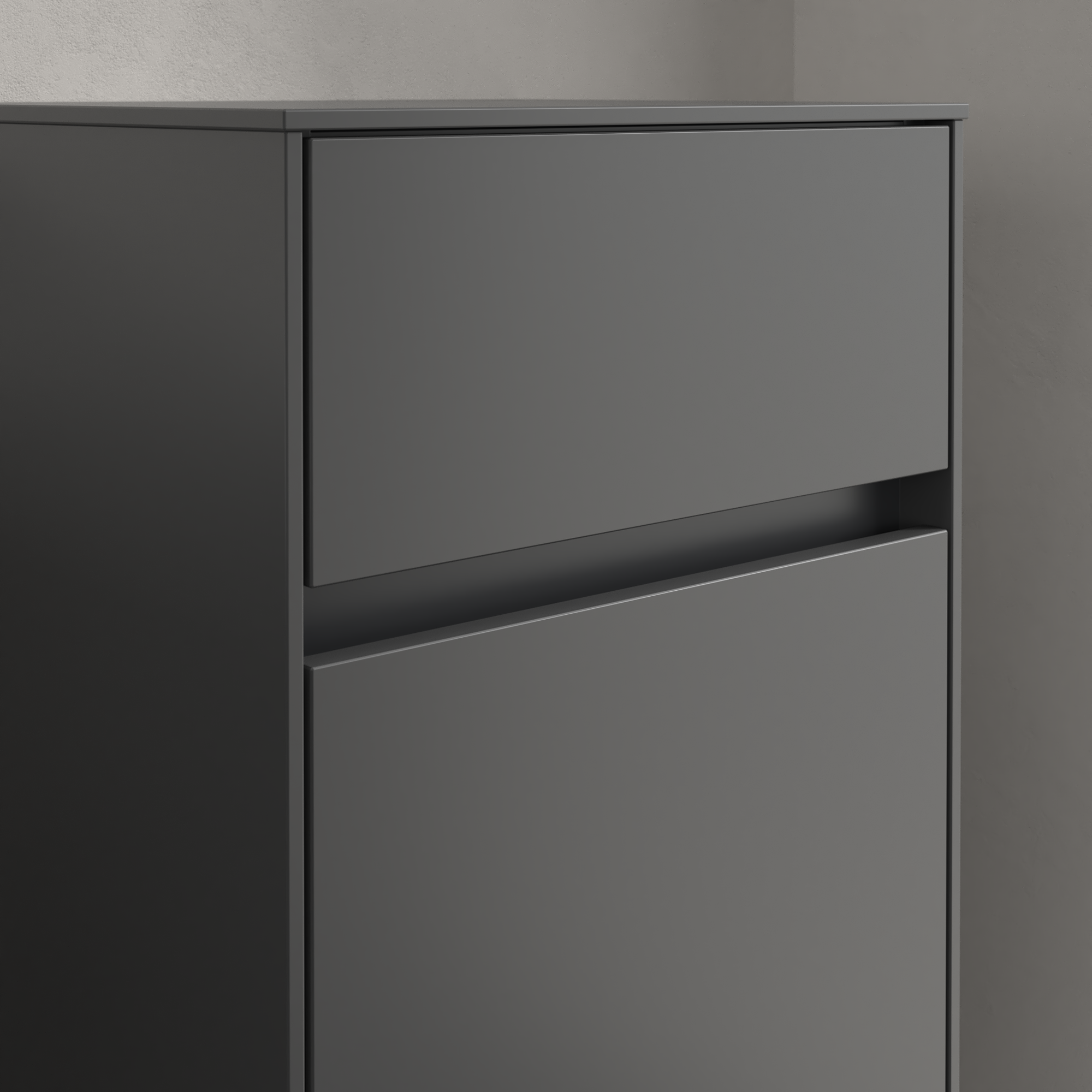 Collaro Szafka boczna, 1 drzwi, 1 szuflada, 404x748x349mm, Korpus: Graphite, Front: Graphite
