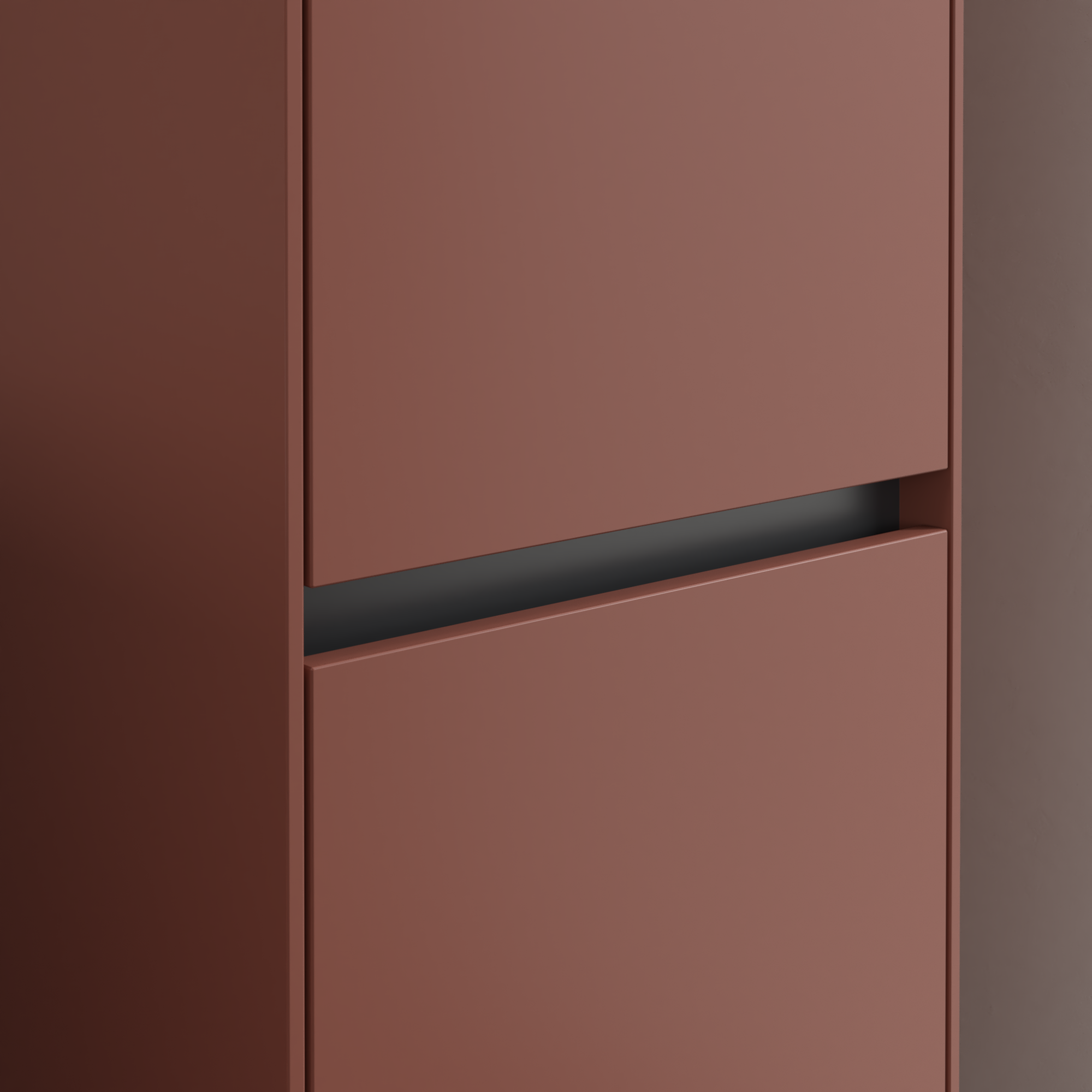 Collaro Tall cabinet, 2 doors, 404x1538x349mm, Body: Wine Red, Front: Wine Red