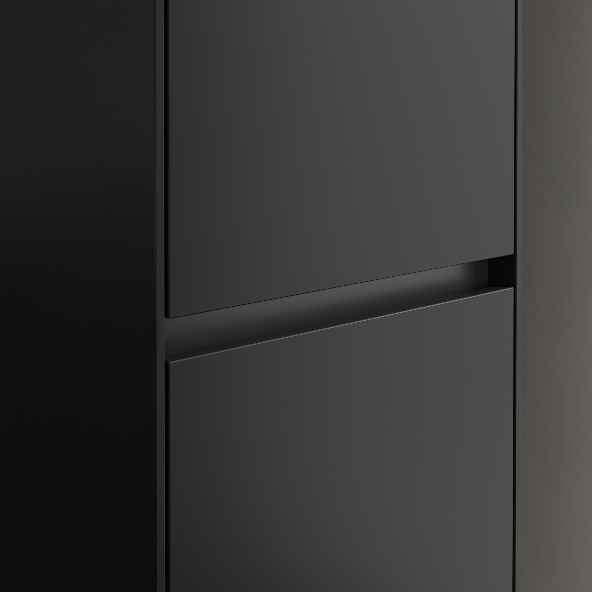 Collaro Tall cabinet, 2 doors, 404x1538x349mm, Body: Volcano Black, Front: Volcano Black