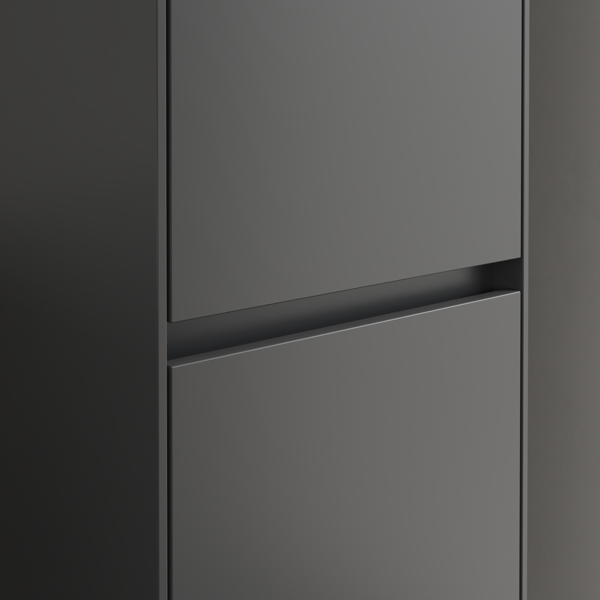 Collaro Hochschrank, 2 Türen, 404x1538x349mm, Korpus: Graphite, Front: Graphite