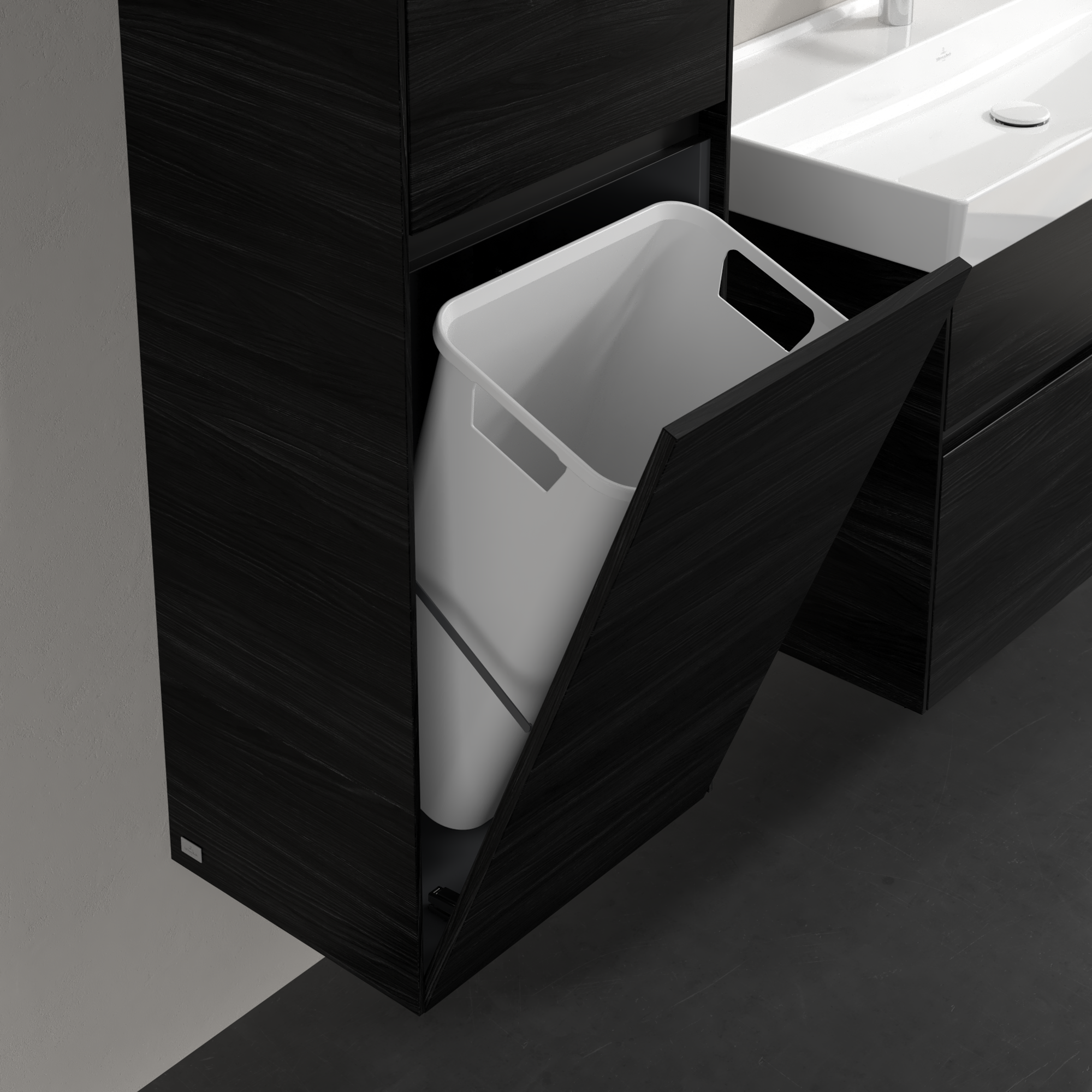 Collaro Armadio a colonna, 2 ante, 454x1538x347mm, Corpo: Black Oak, Fronte: Black Oak