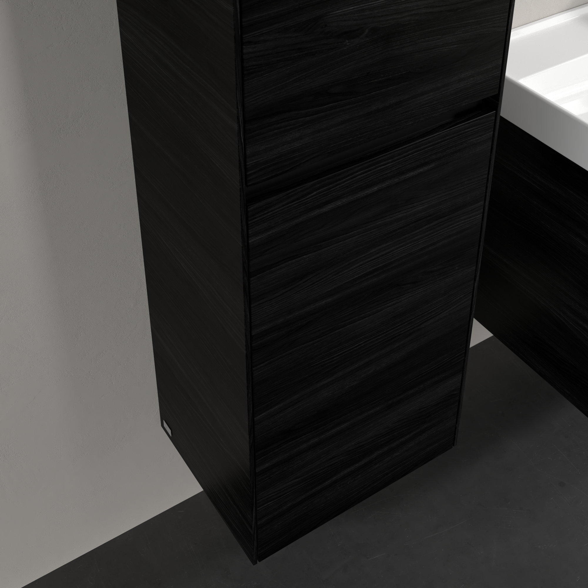 Collaro Armadio a colonna, 2 ante, 454x1538x347mm, Corpo: Black Oak, Fronte: Black Oak