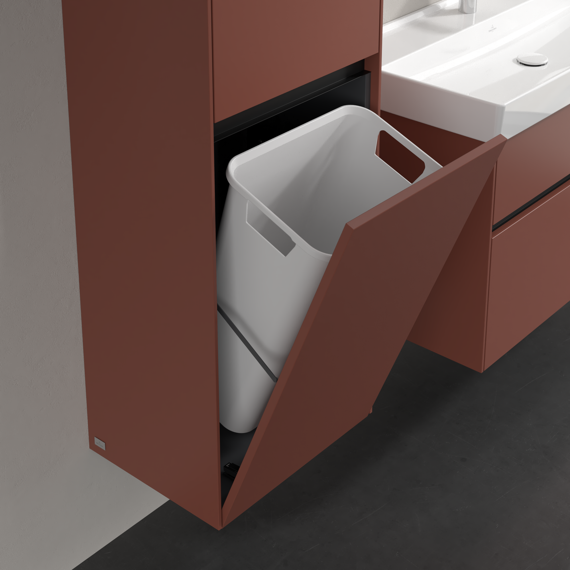 Collaro Armadio a colonna, 2 ante, 454x1538x347mm, Corpo: Wine Red, Fronte: Wine Red