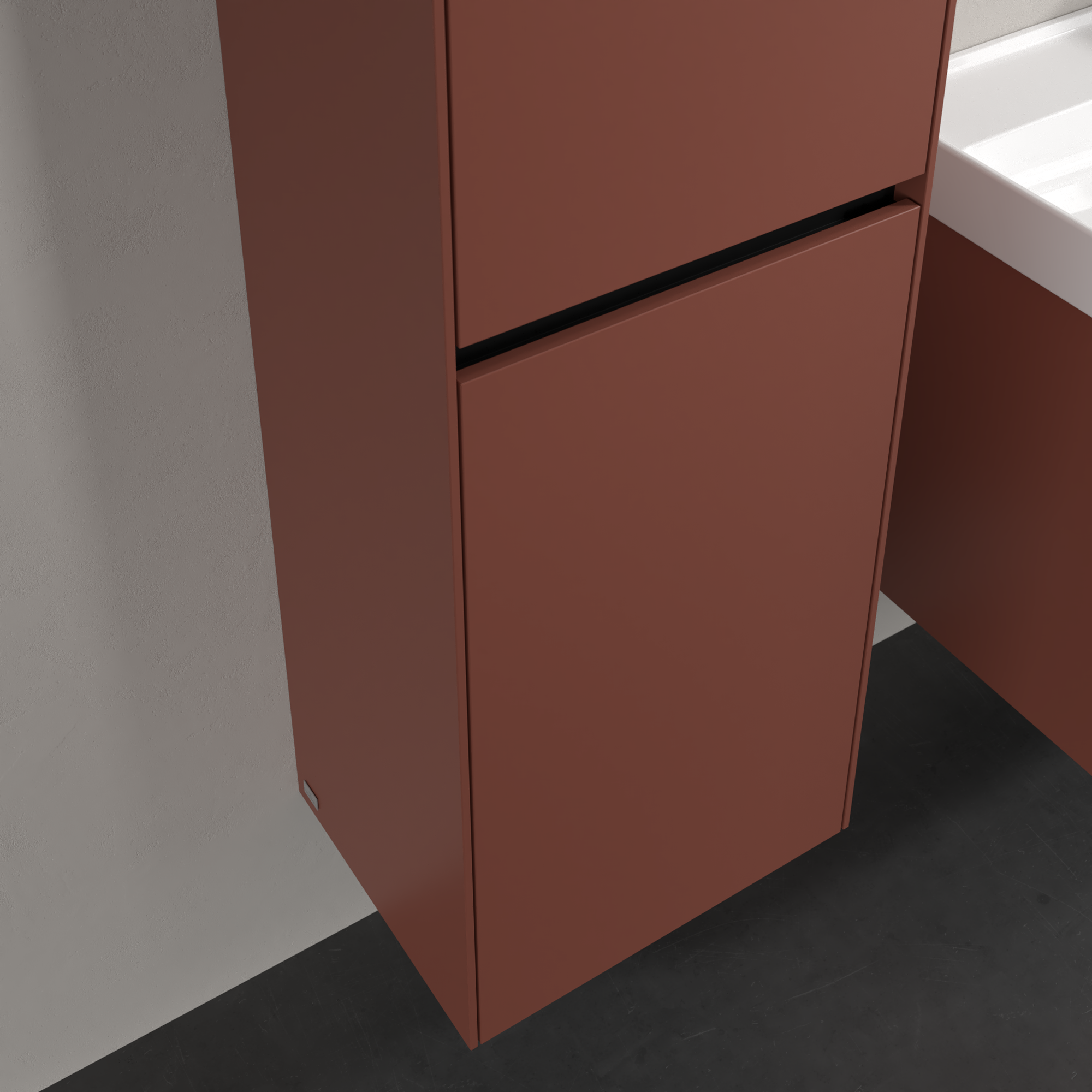 Collaro Armadio a colonna, 2 ante, 454x1538x347mm, Corpo: Wine Red, Fronte: Wine Red