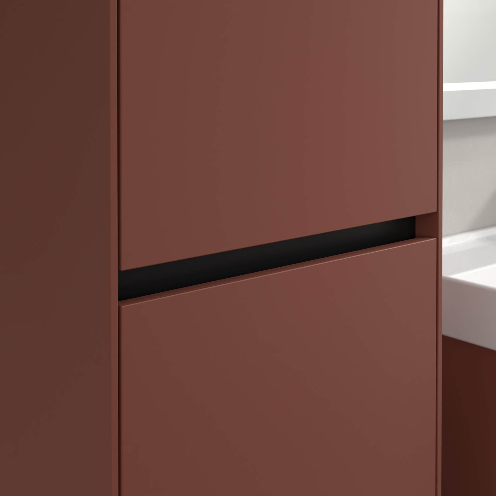 Collaro Armadio a colonna, 2 ante, 454x1538x347mm, Corpo: Wine Red, Fronte: Wine Red