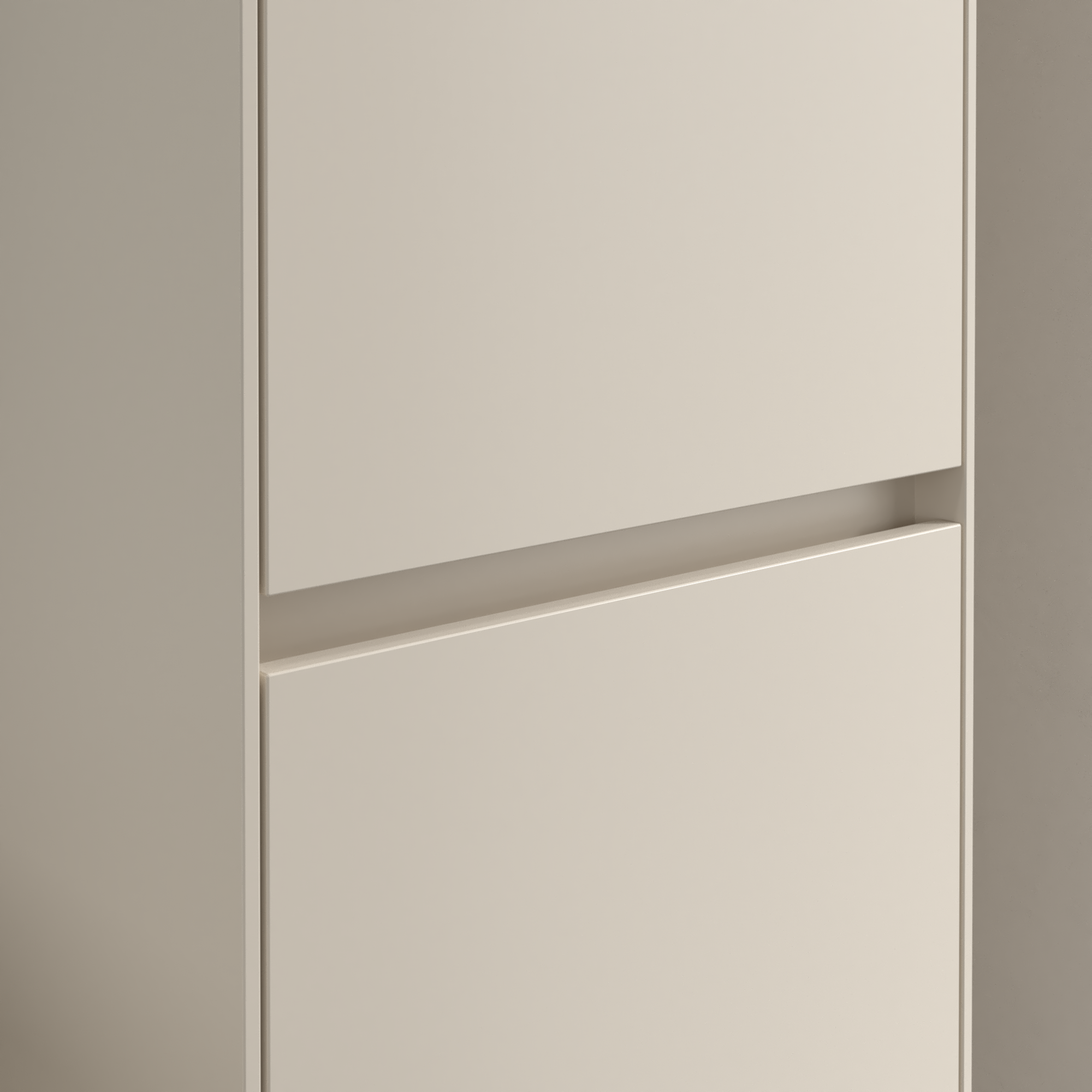 Collaro Armoire haute, 2 portes, 454x1538x347mm, Caisson: Cashmere Grey, Façade: Cashmere Grey