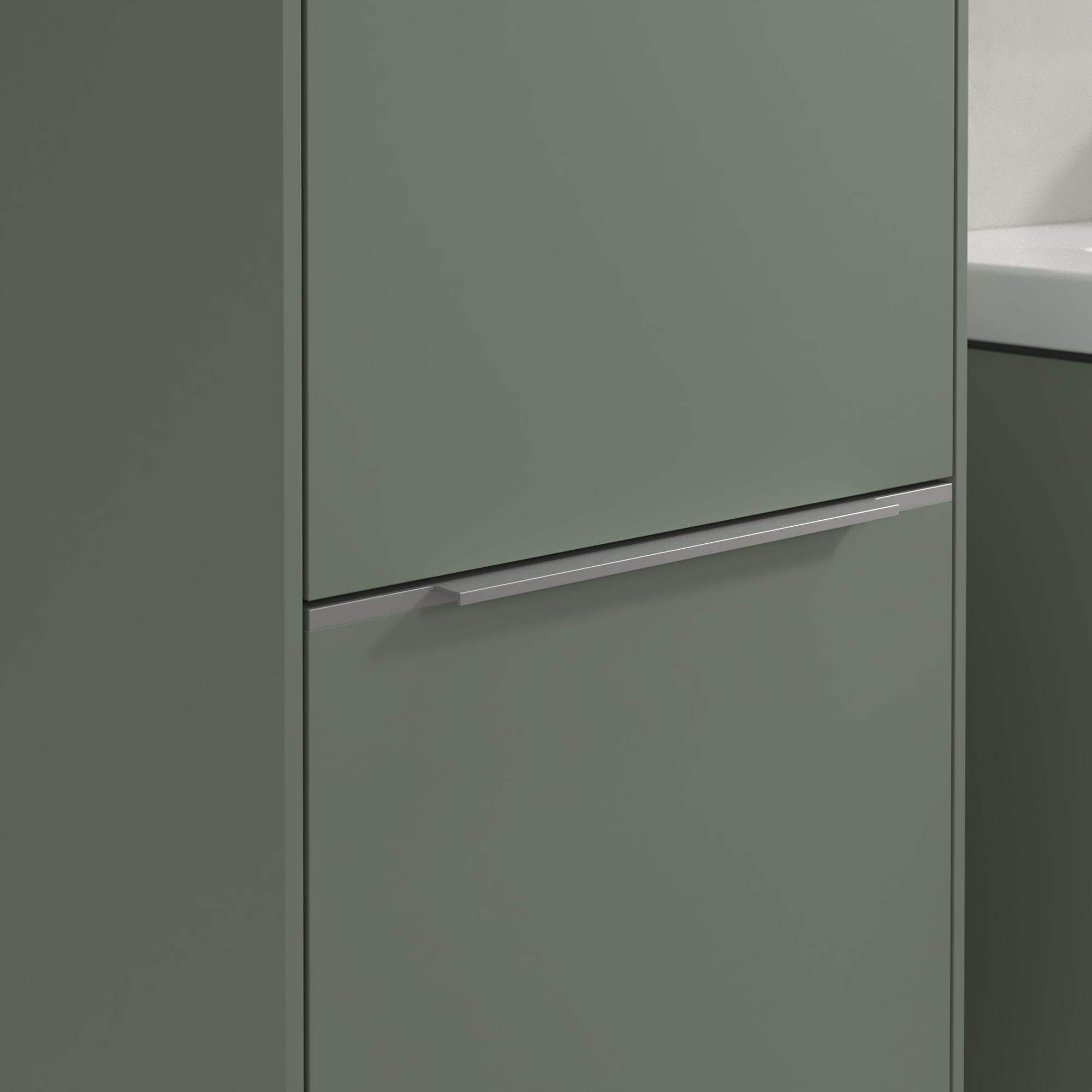 Subway 3.0 Hochschrank, 2 Türen, 400x1710x346mm, Korpus: Soft Green, Front: Soft Green