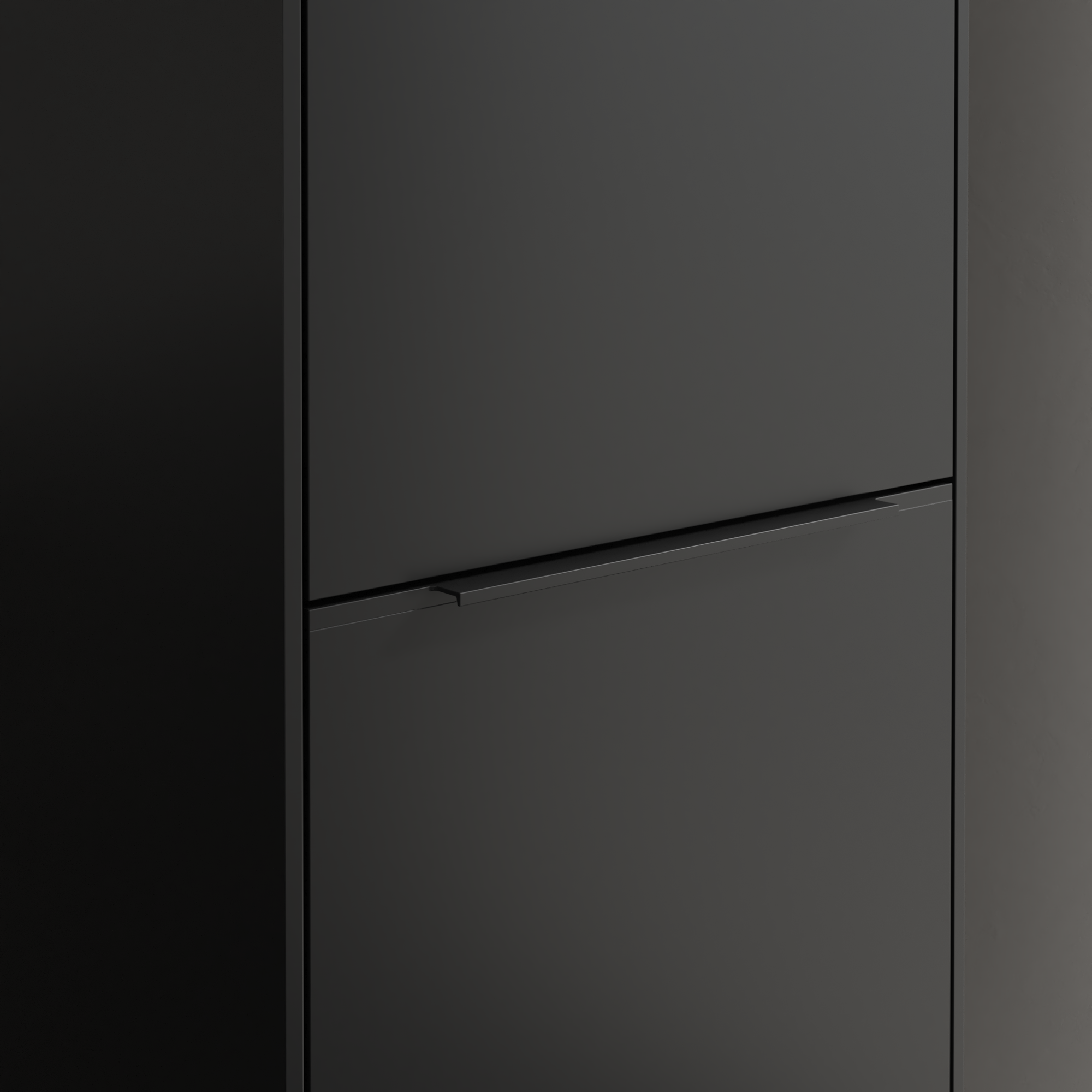 Subway 3.0 Armoire haute, 2 portes, 400x1710x346mm, Caisson: Volcano Black, Façade: Volcano Black