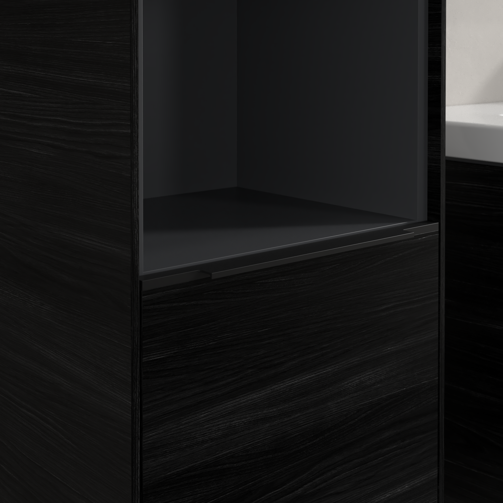 Subway 3.0 Tall cabinet, 2 doors, 400x1710x346mm, Body: Black Oak, Front: Black Oak